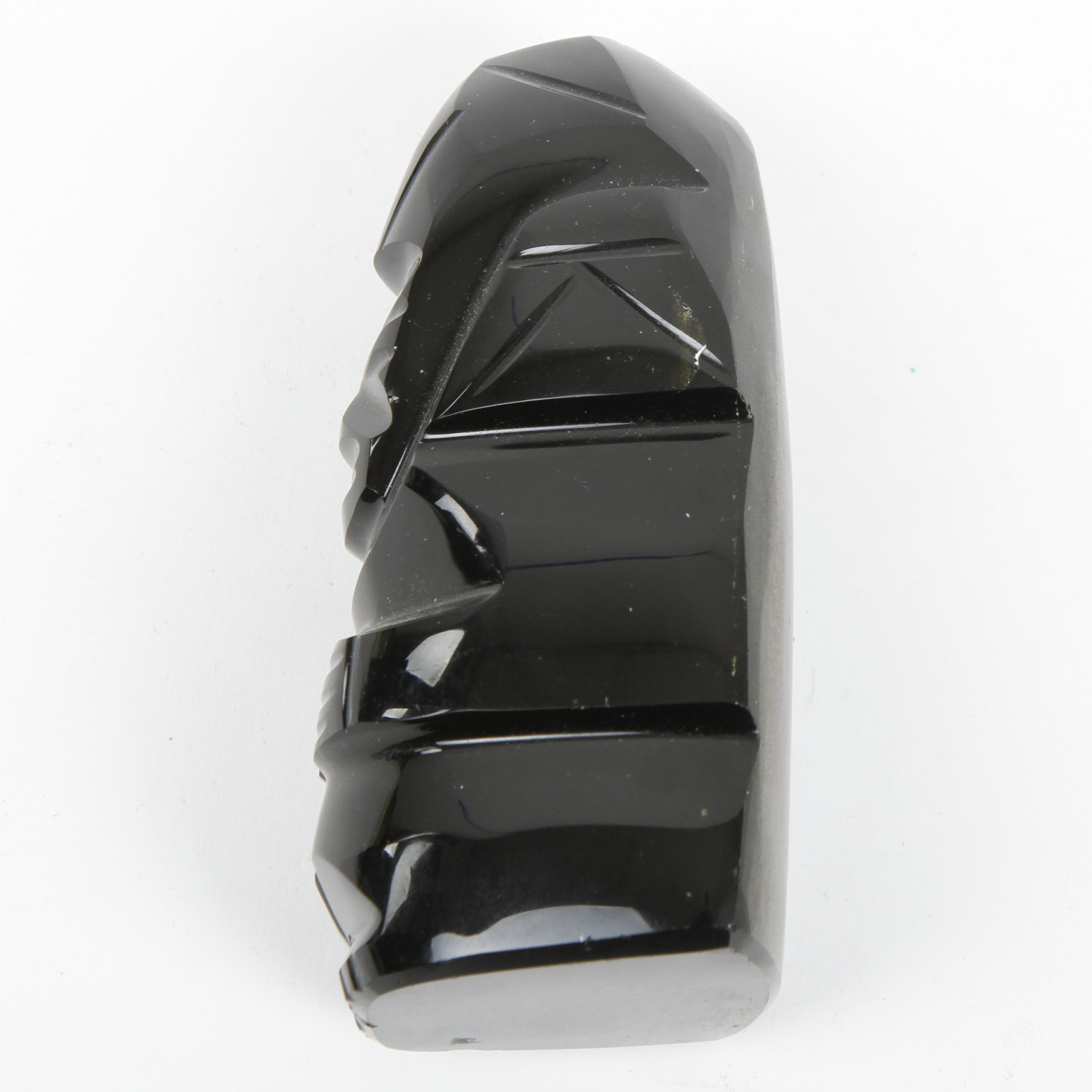 Mesoamerican-Style Gold Sheen Obsidian Carvings