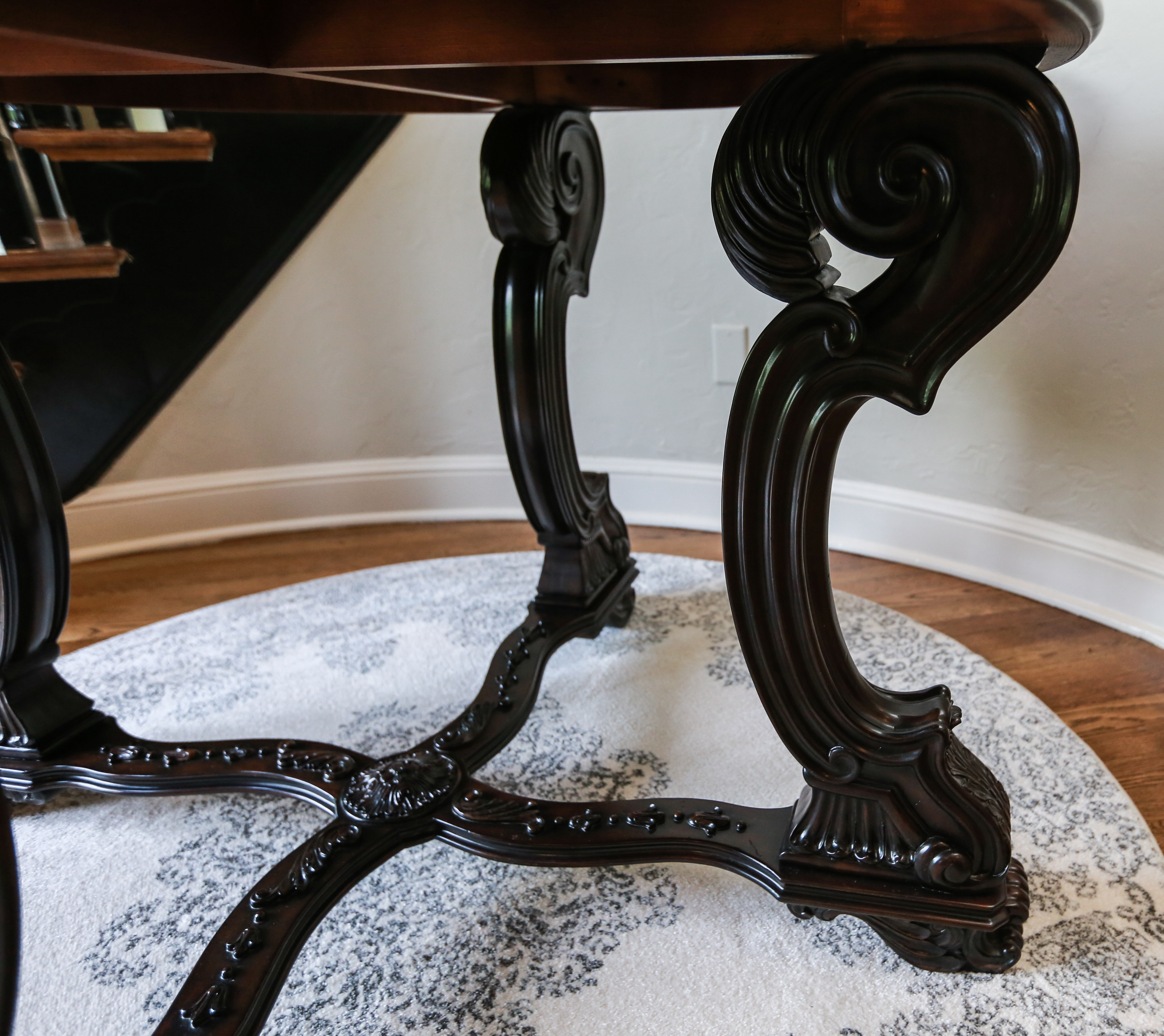 American Empire Style Walnut Burl Center Table