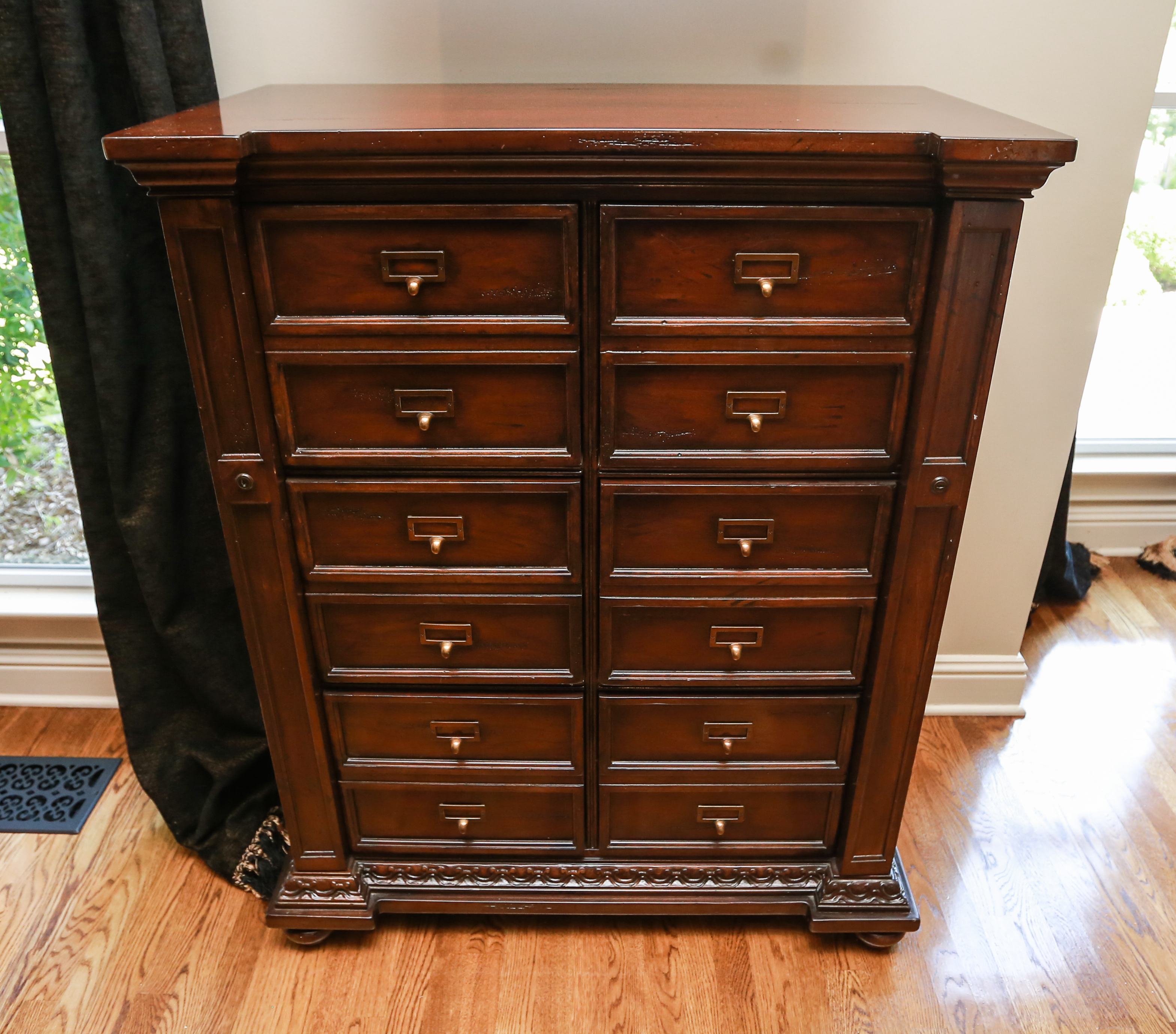 Large Wooden Filing Cabinet