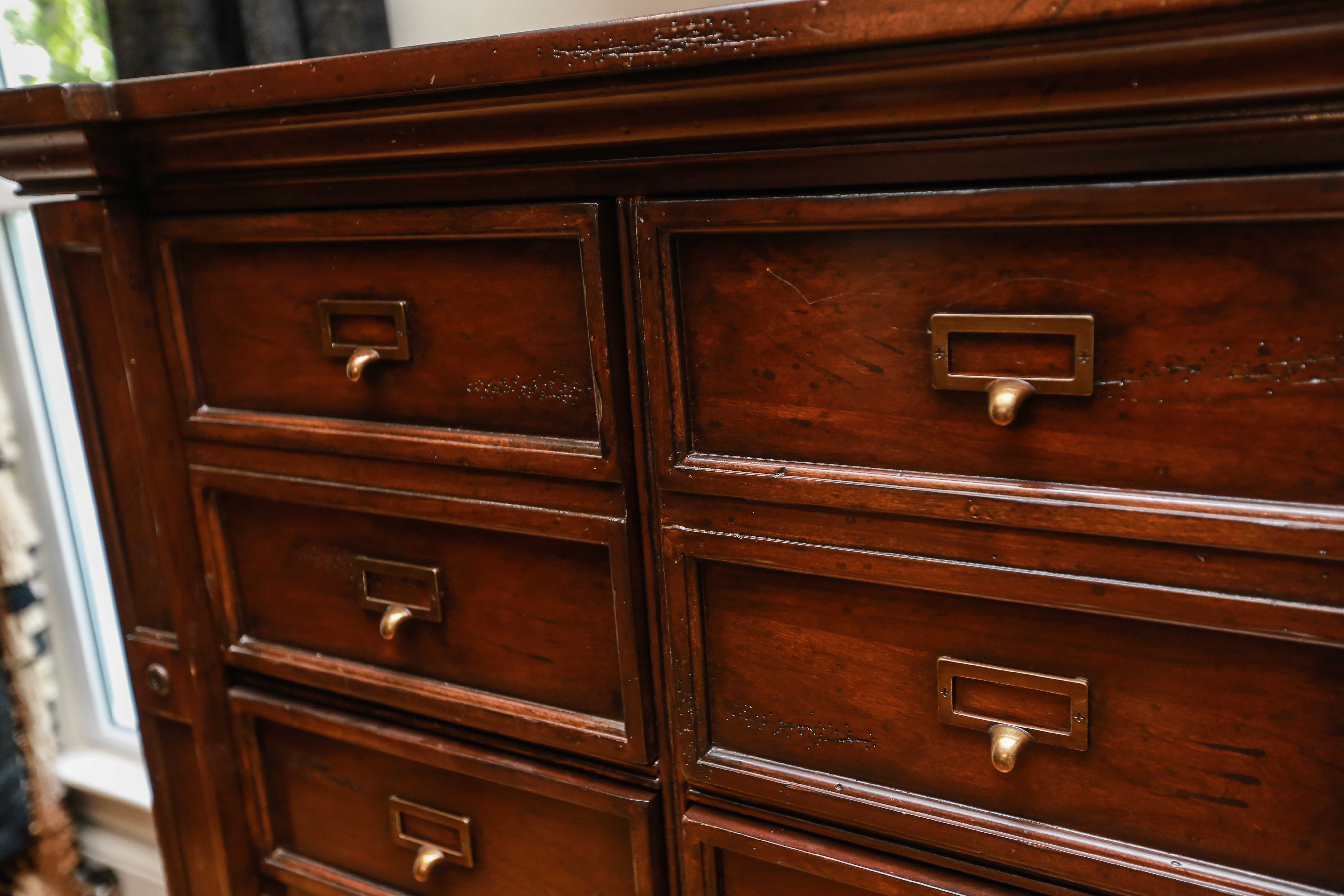 Large Wooden Filing Cabinet