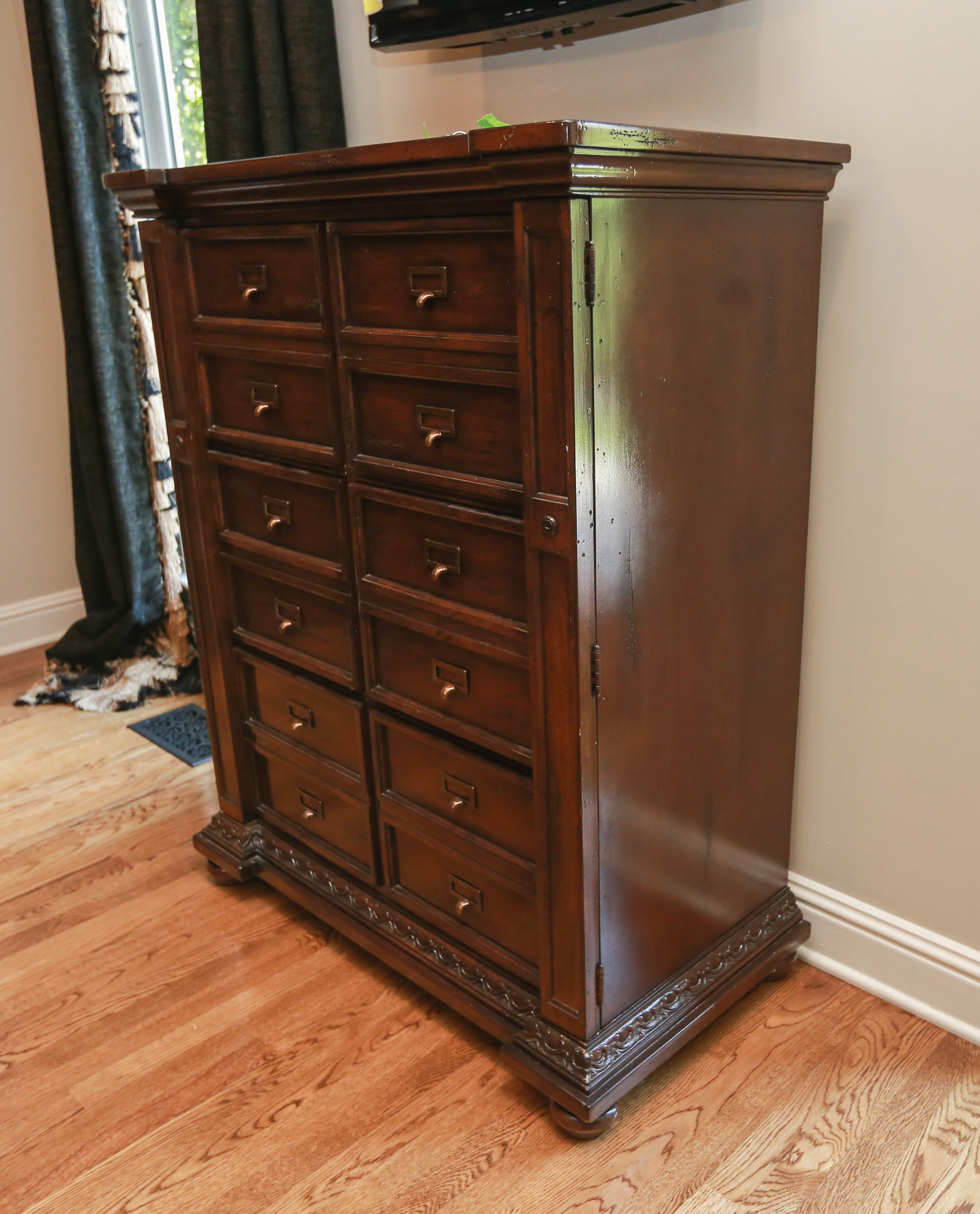 Large Wooden Filing Cabinet