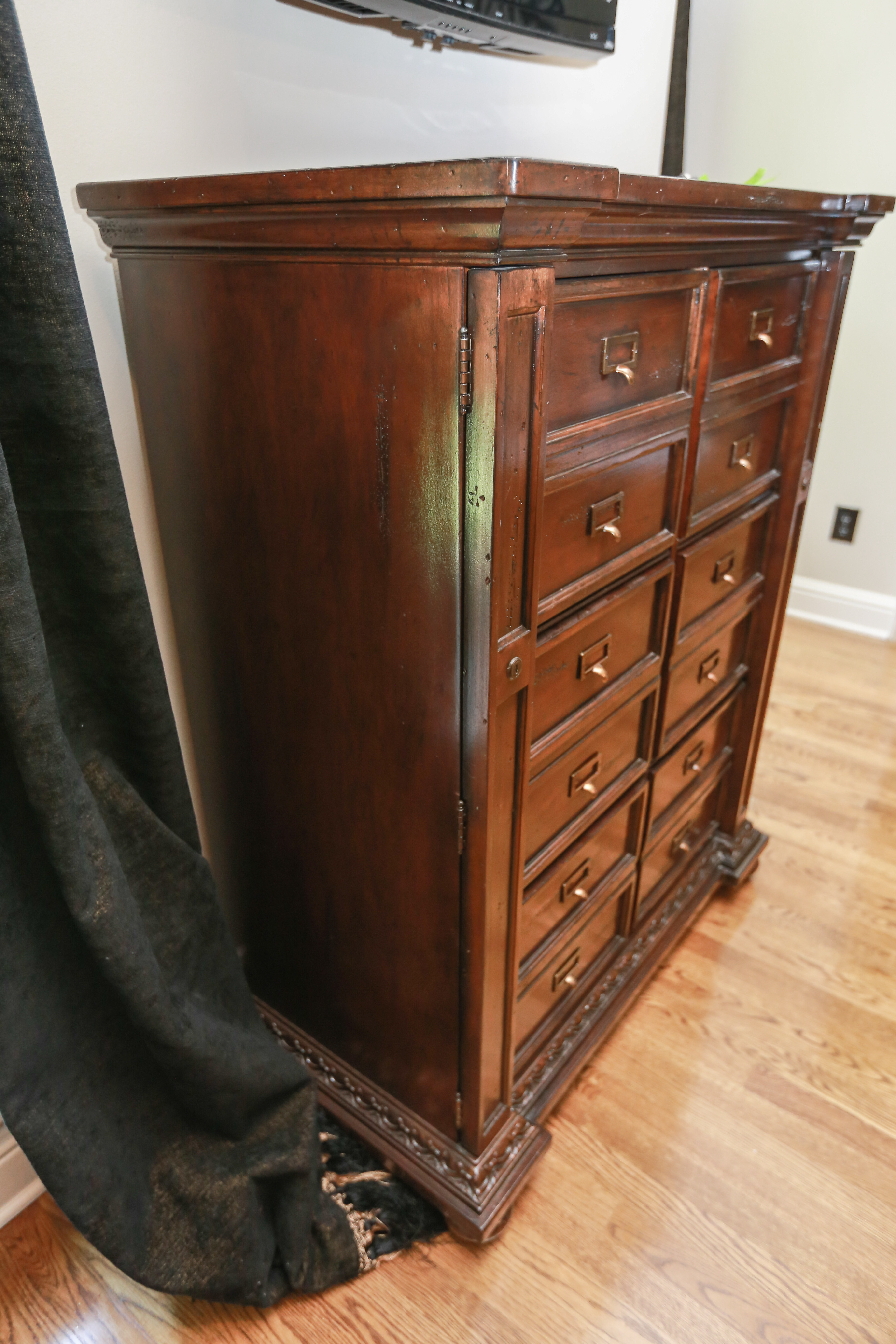 Large Wooden Filing Cabinet