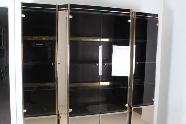 Glass Front Breakfront Cabinet