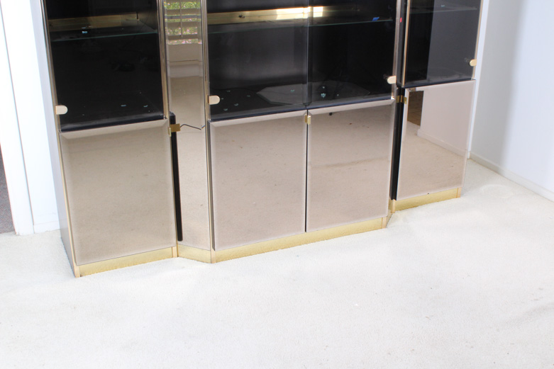 Glass Front Breakfront Cabinet