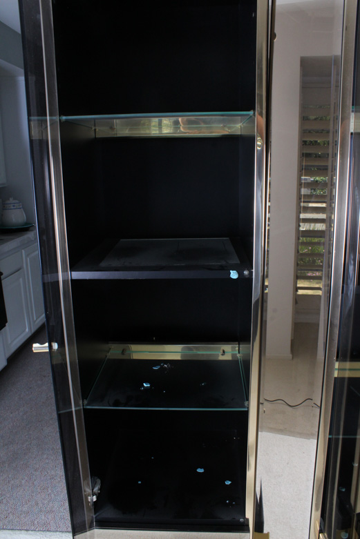 Glass Front Breakfront Cabinet