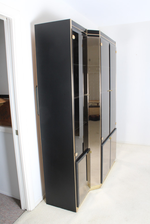 Glass Front Breakfront Cabinet