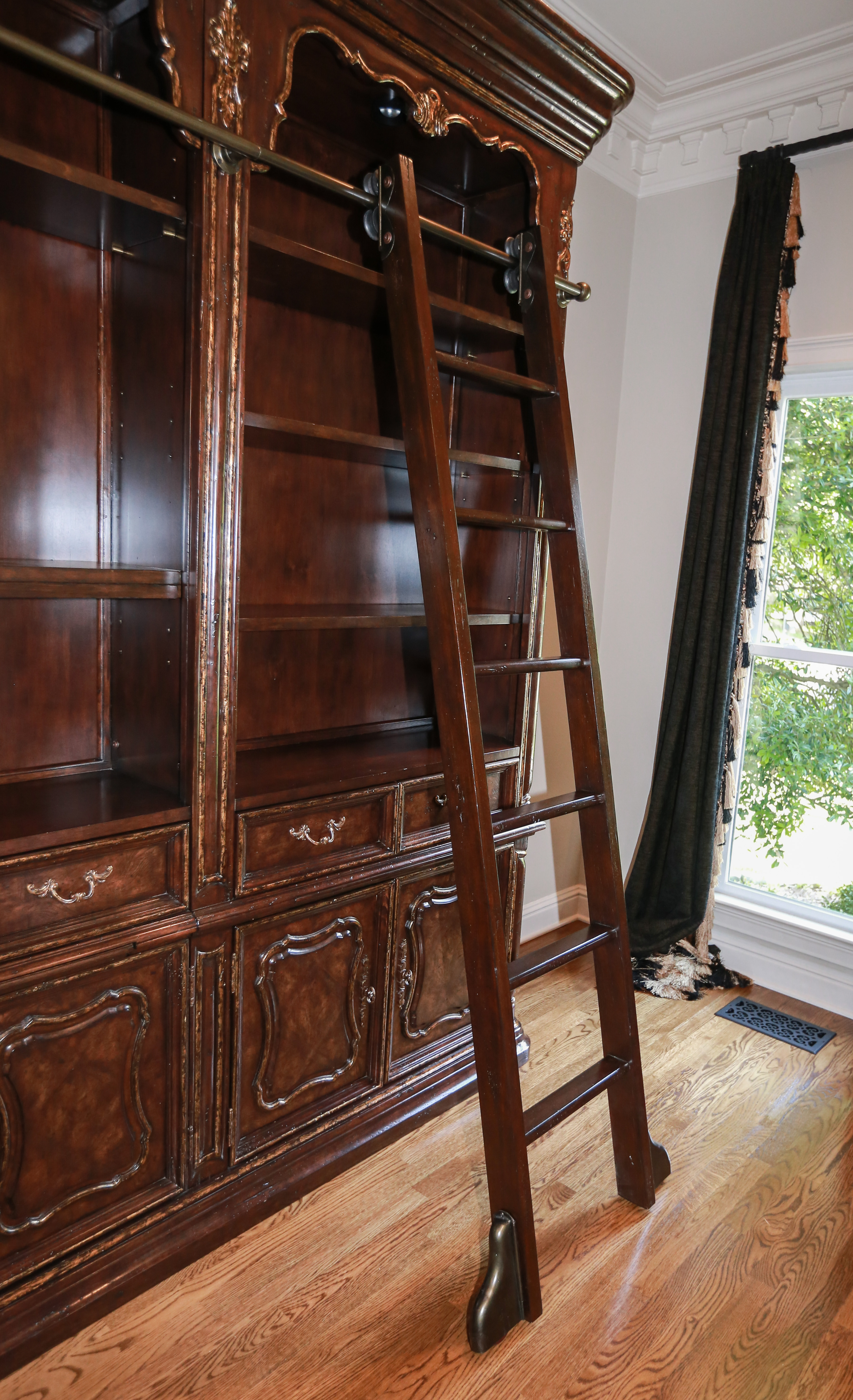 Philippe Langdon Bookcase Cabinet with Ladder