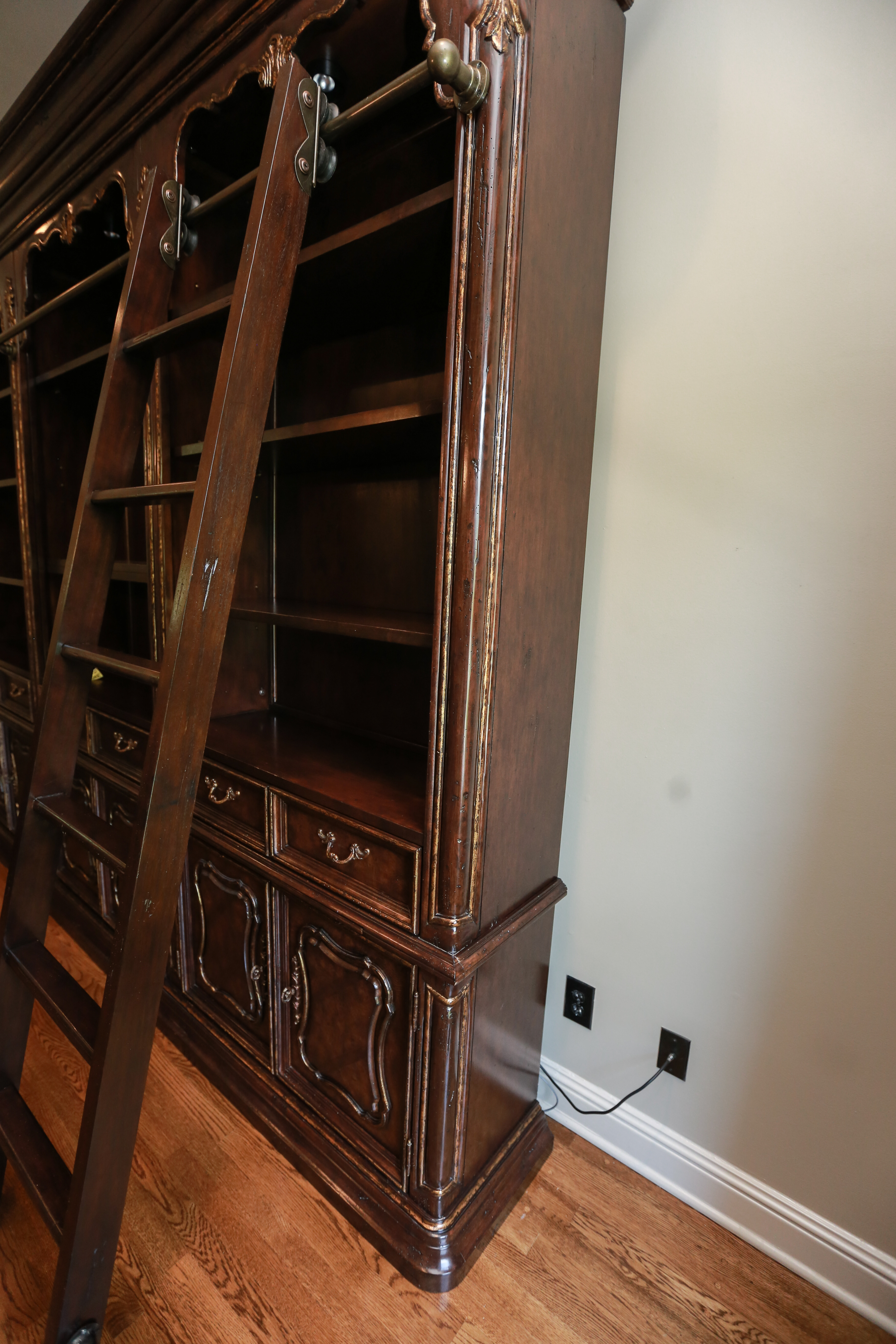 Philippe Langdon Bookcase Cabinet with Ladder