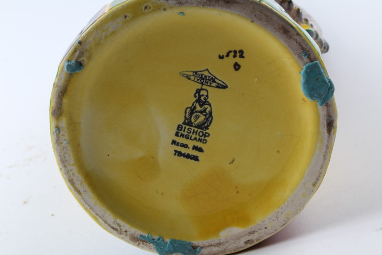 Bishop Pottery England Oriental Inspired Jug