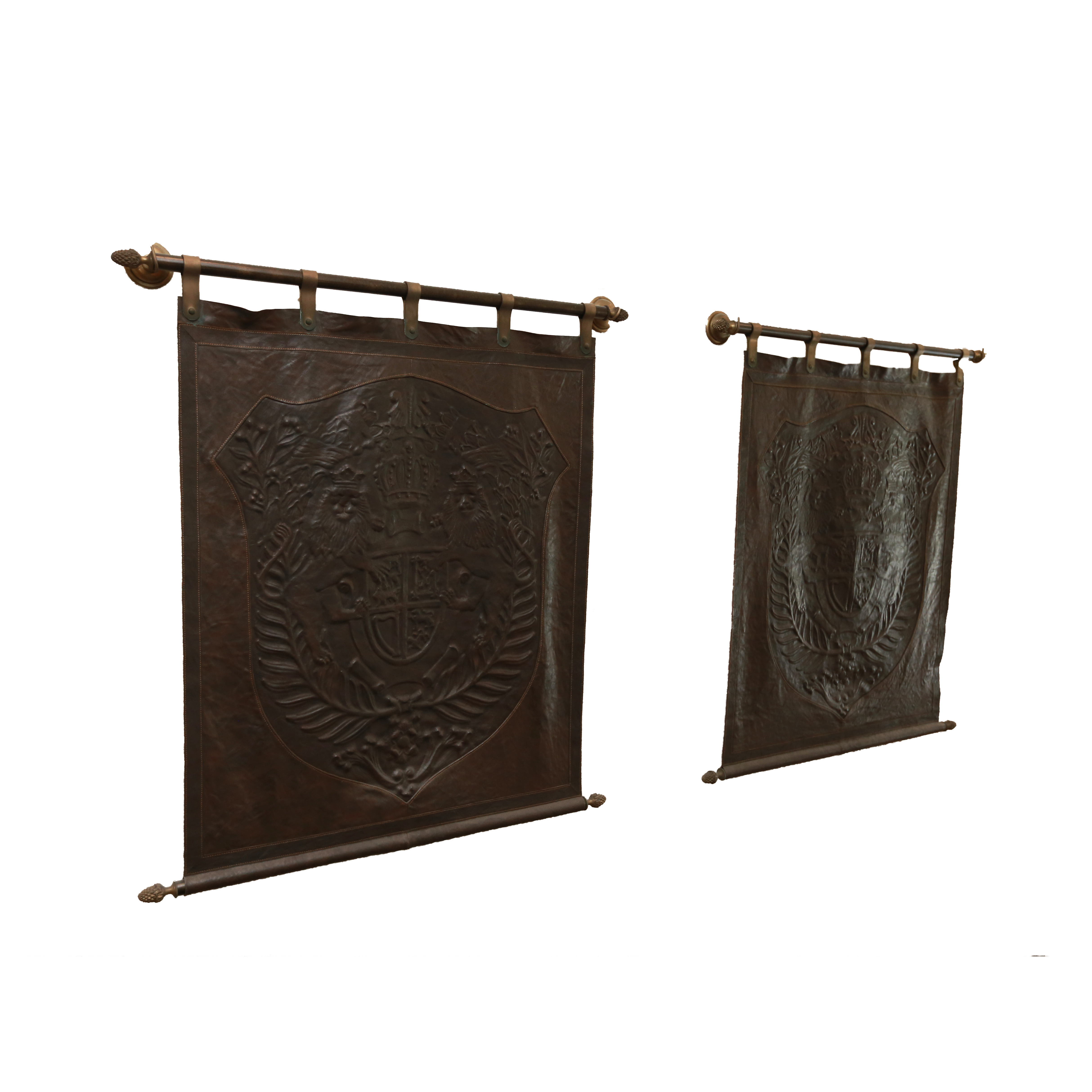 Embossed Leather Coat of Arms Wall Hangings