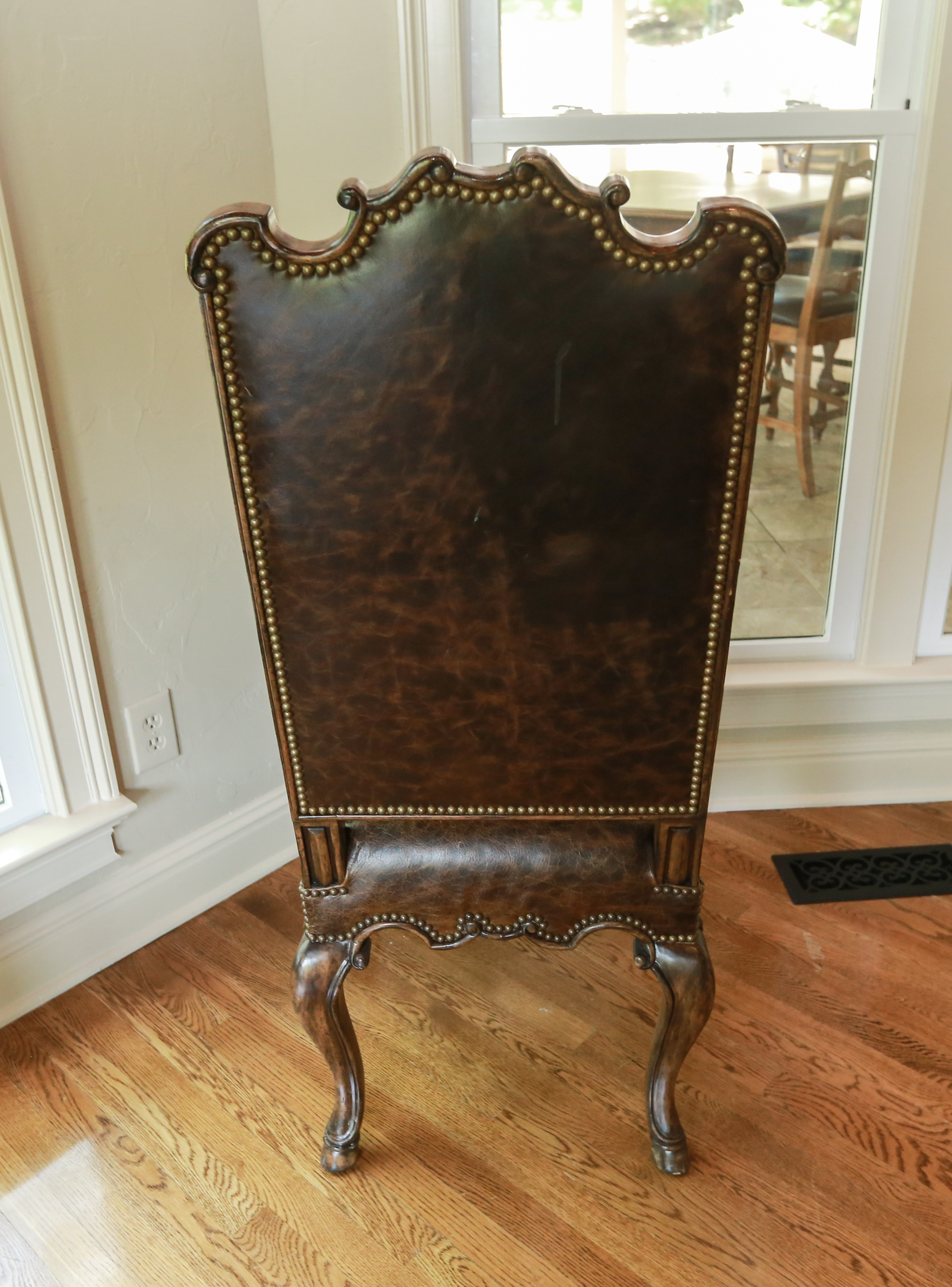 Six Rococo Style Leather and Embroidery Dining Chairs