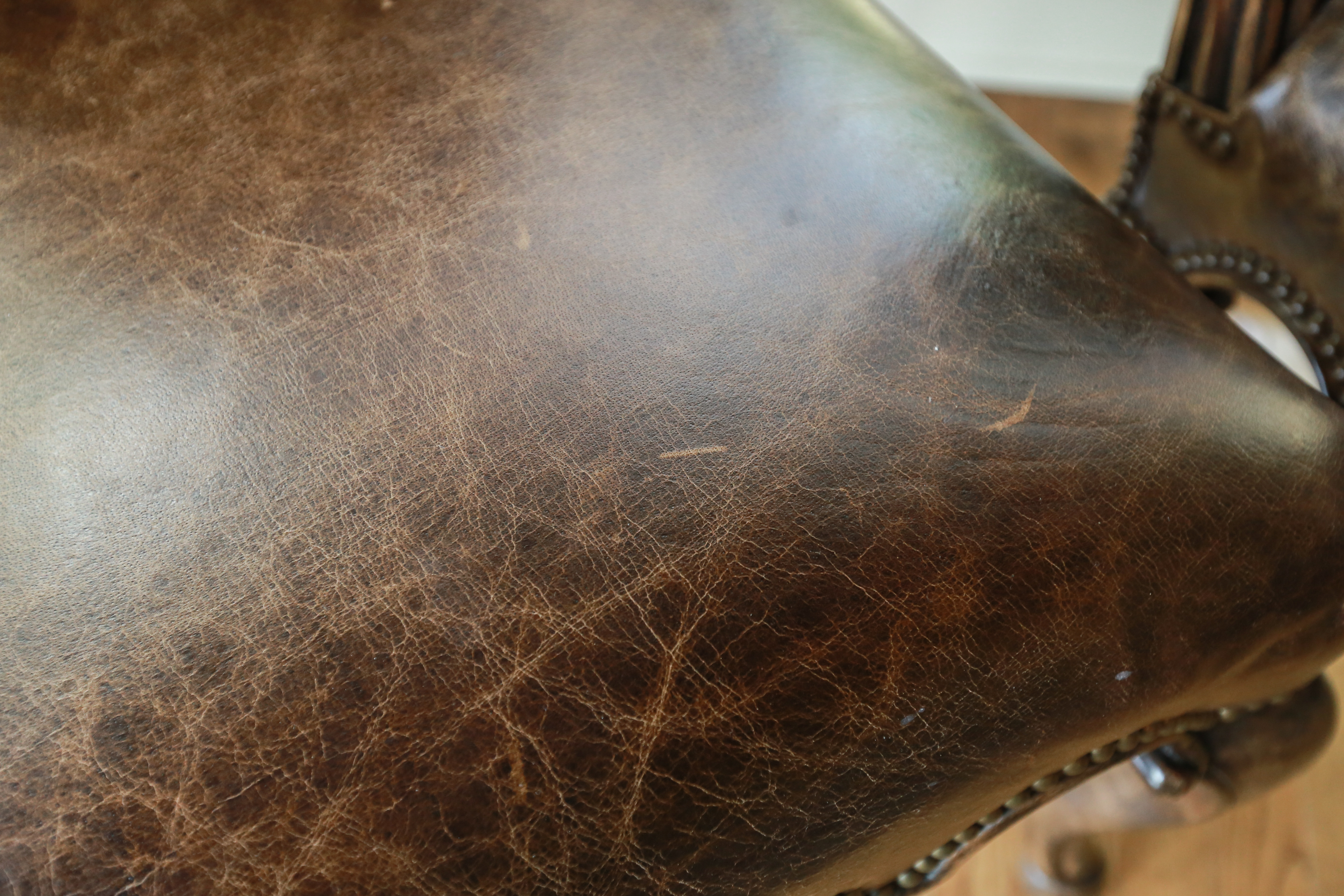 Six Rococo Style Leather and Embroidery Dining Chairs