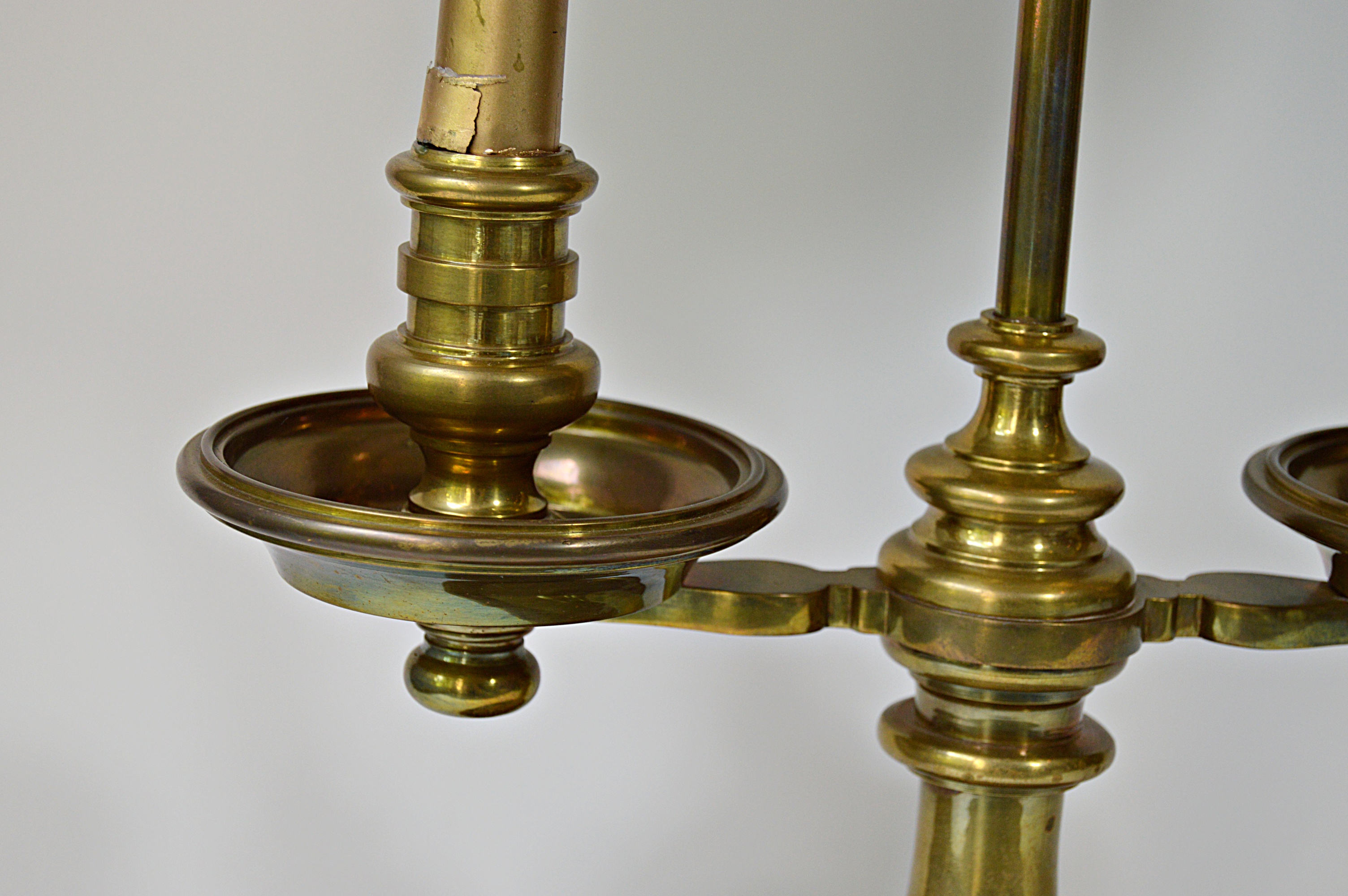 Brass Double Candlestick Lamp