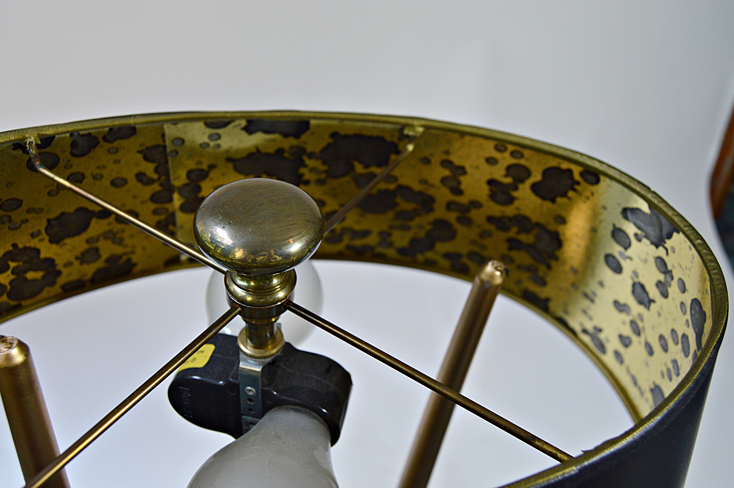 Brass Double Candlestick Lamp