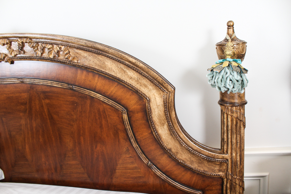 Walnut Veneer King Size Bed by Ferguson Copeland