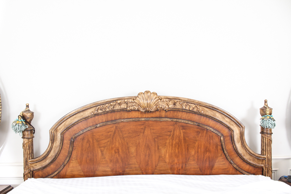 Walnut Veneer King Size Bed by Ferguson Copeland