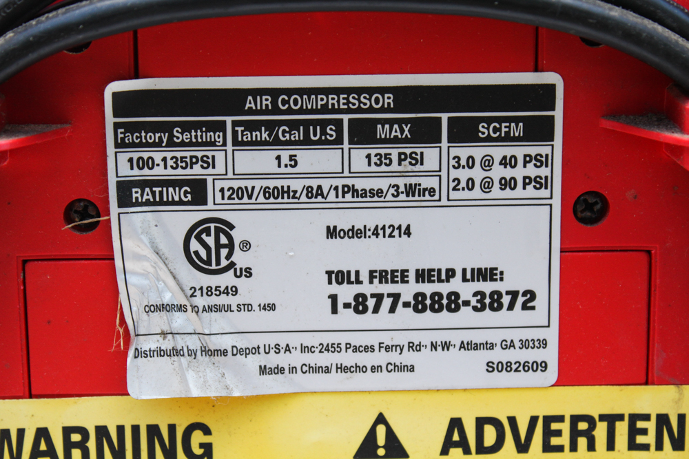 Husky "Air Scout" Air Compressor