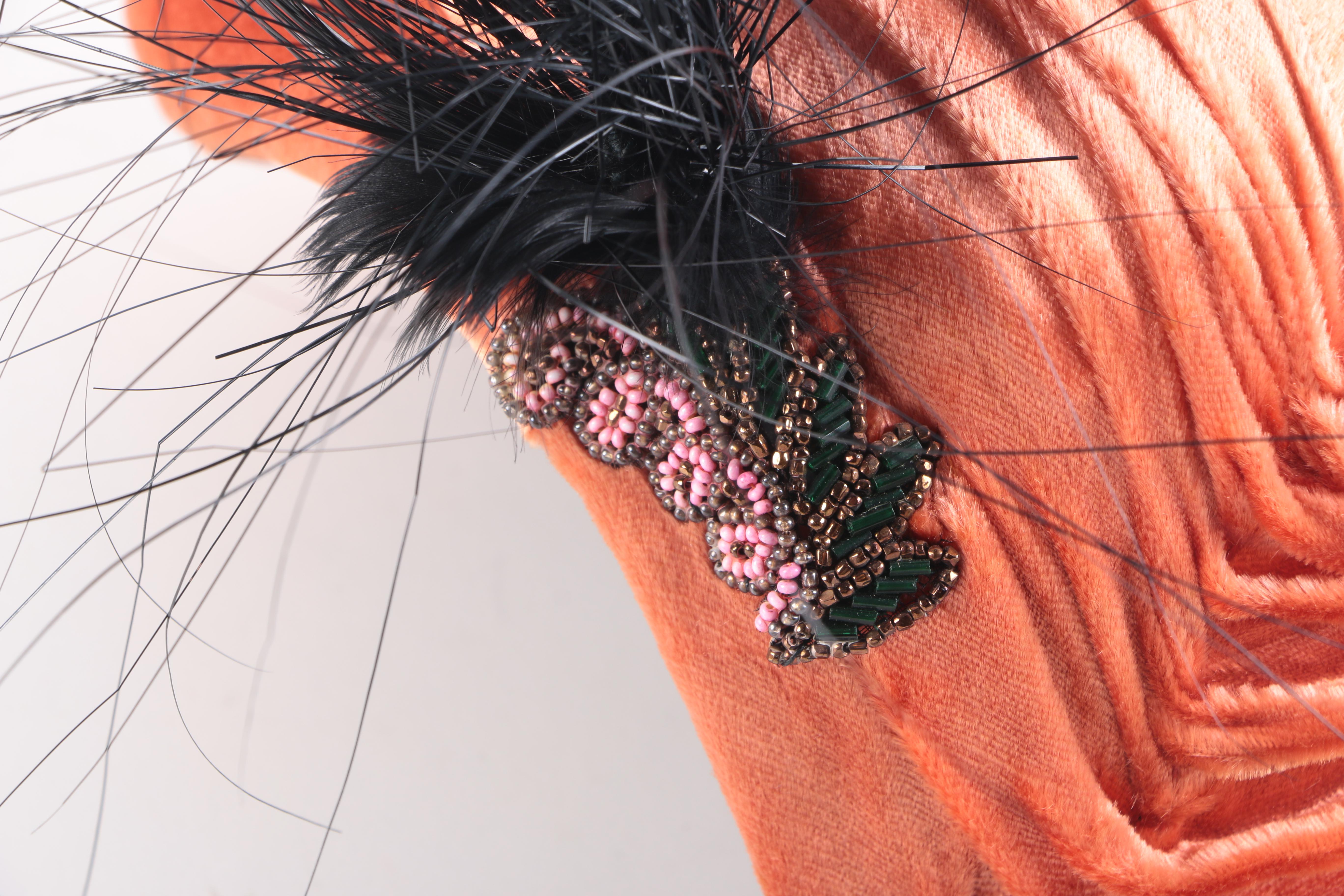 Vintage Biltmore Women's Coral Cocktail Hat