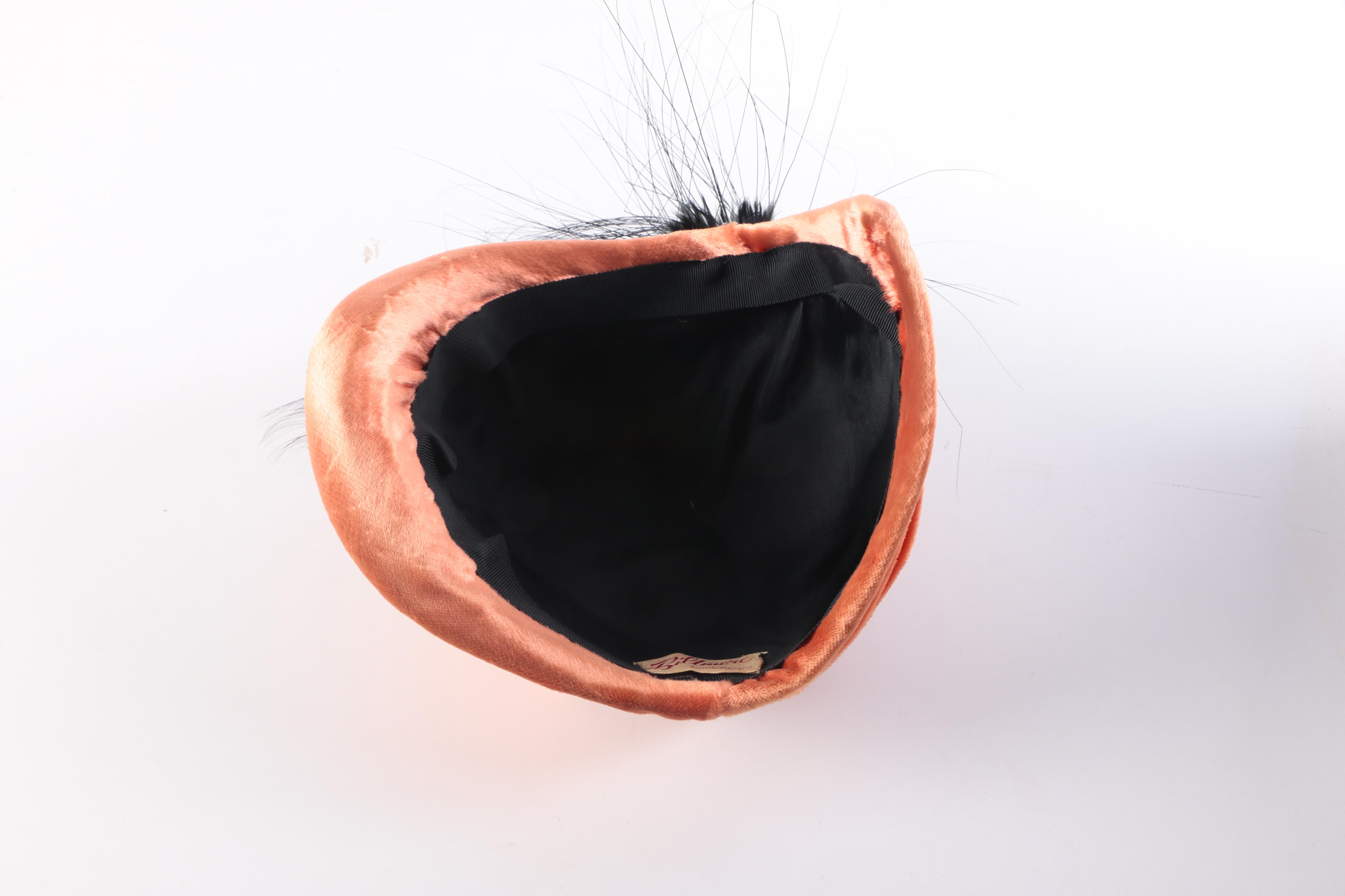 Vintage Biltmore Women's Coral Cocktail Hat