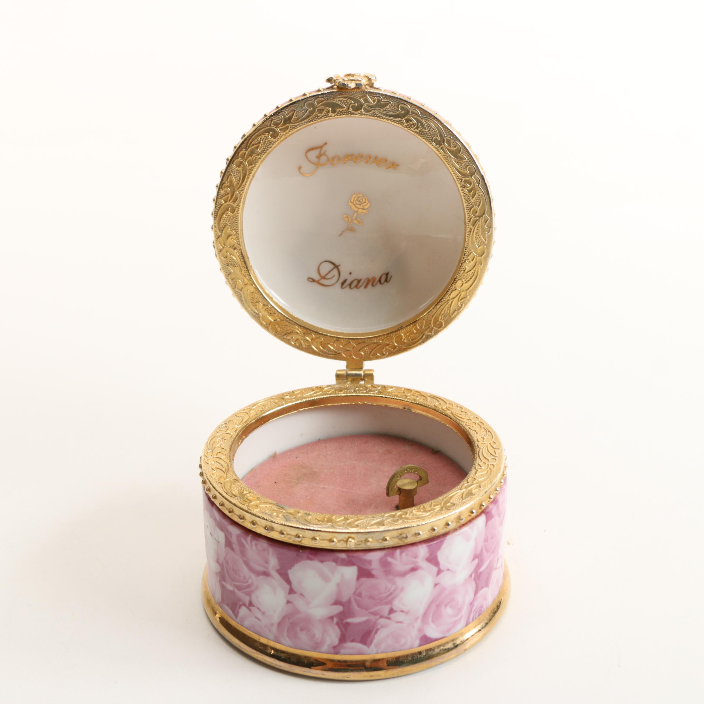 "Diana, Queen of Our Hearts" Porcelain Music Box