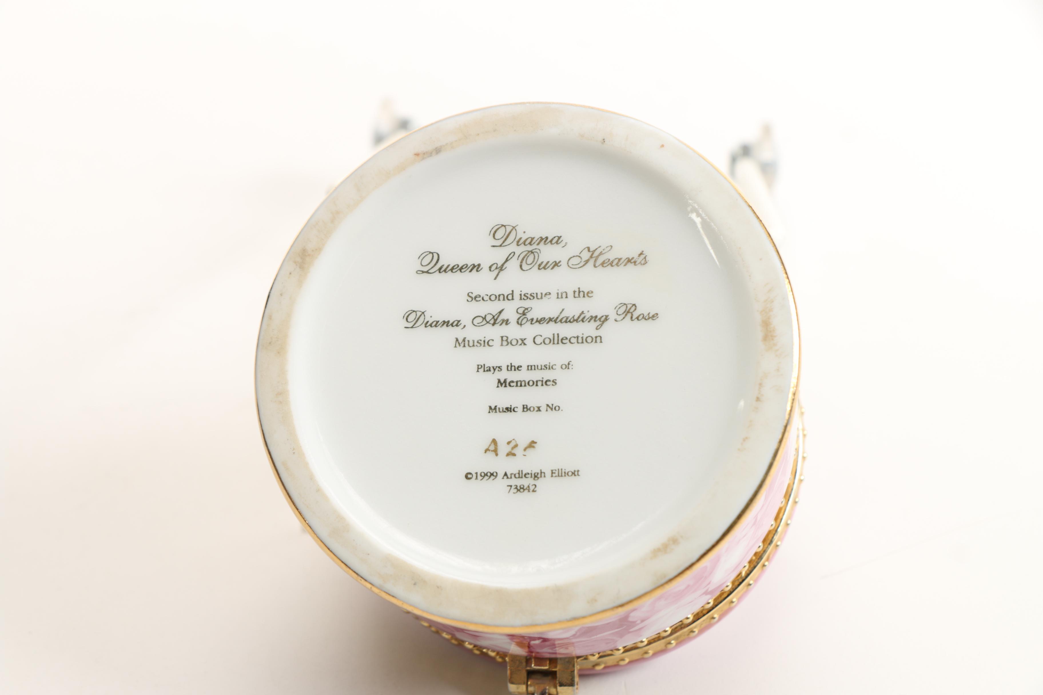 "Diana, Queen of Our Hearts" Porcelain Music Box