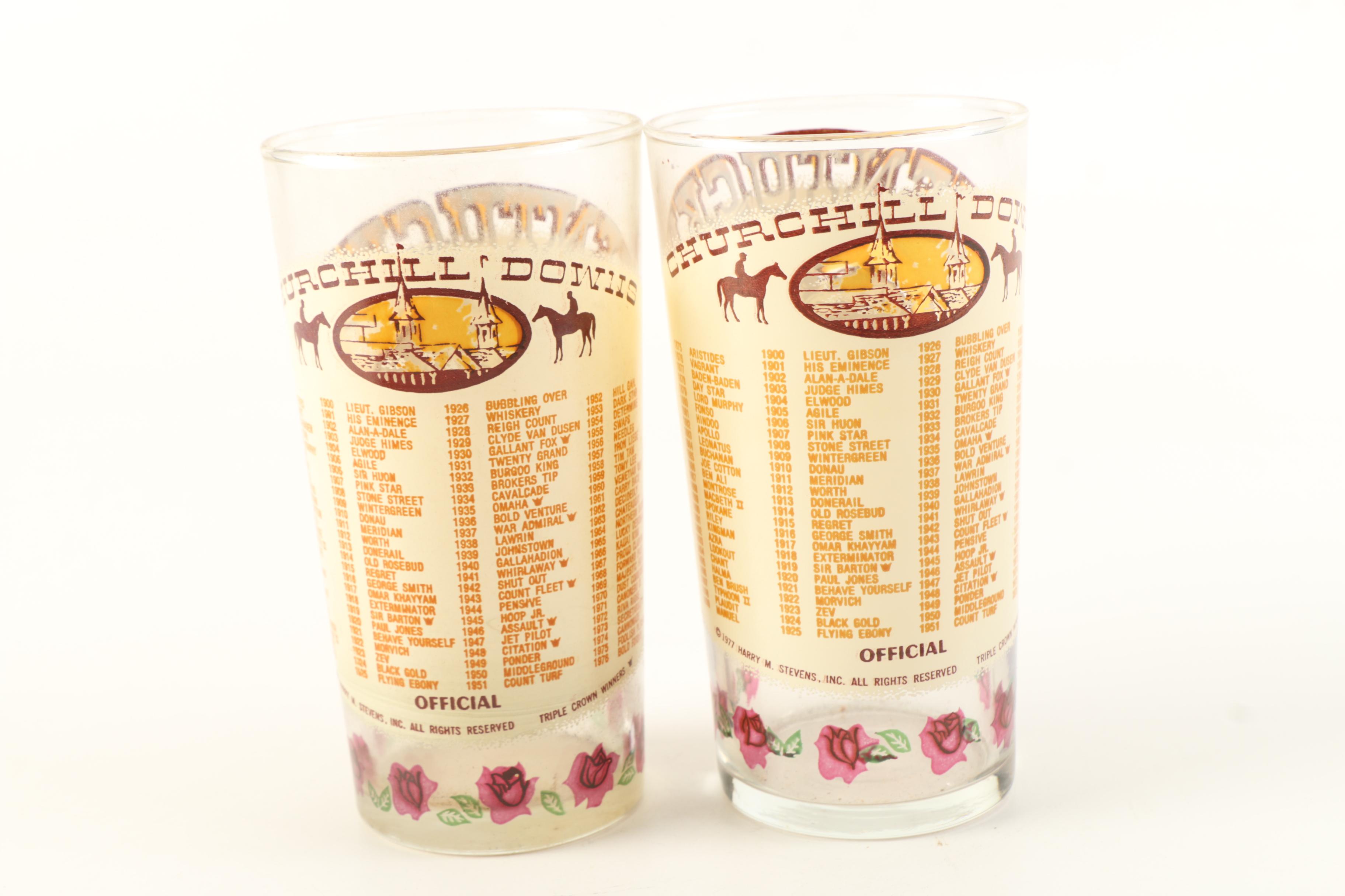 Assortment of Vintage Kentucky Derby Julep Glasses