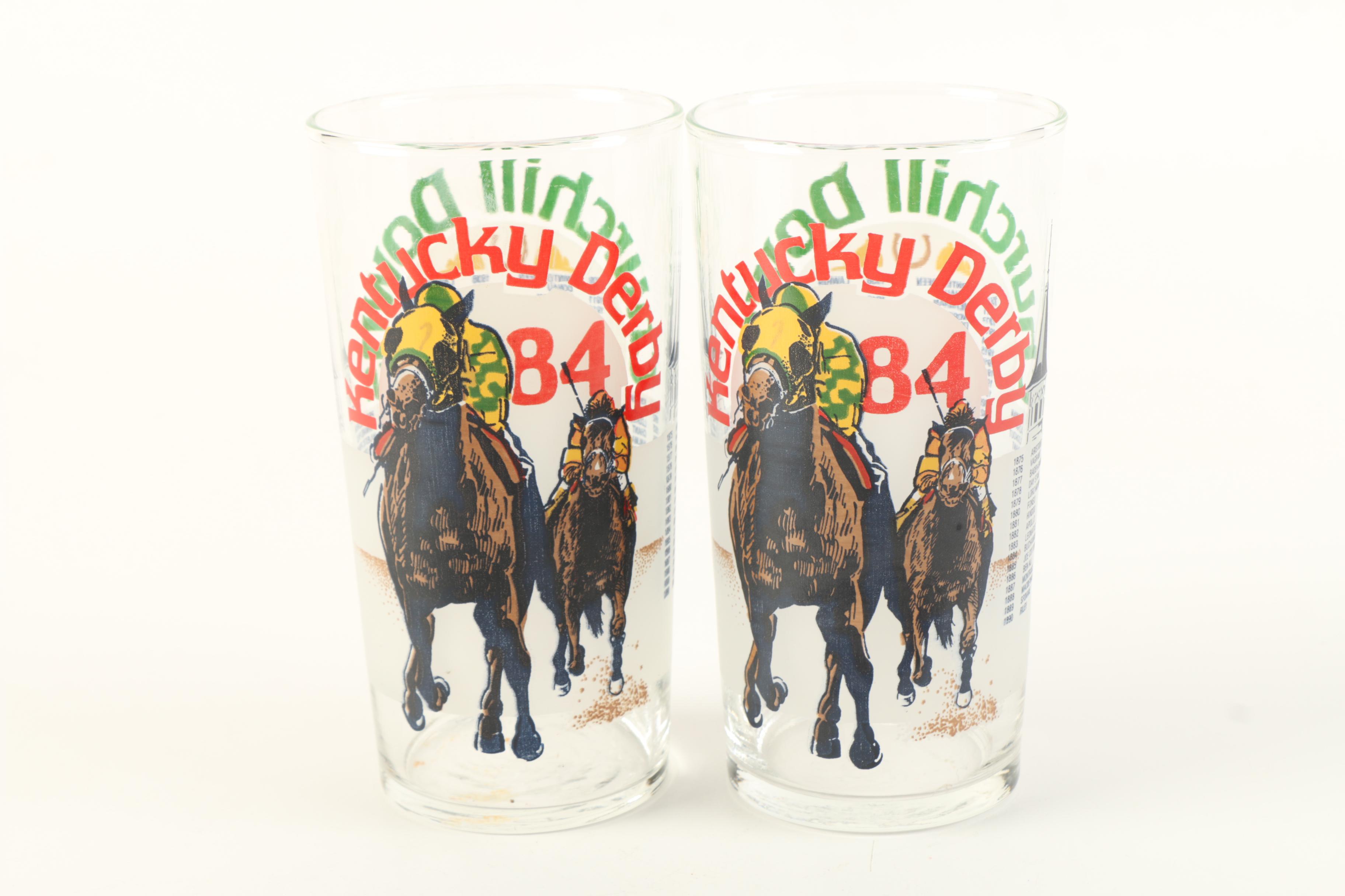 Assortment of Vintage Kentucky Derby Julep Glasses