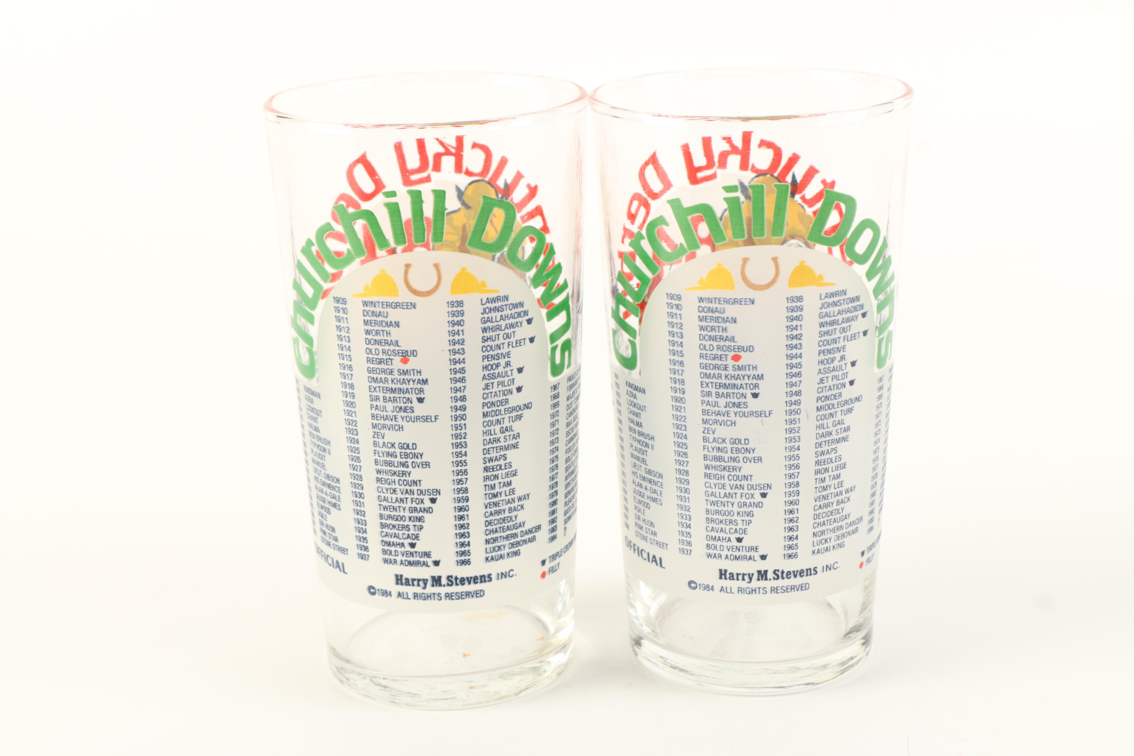 Assortment of Vintage Kentucky Derby Julep Glasses