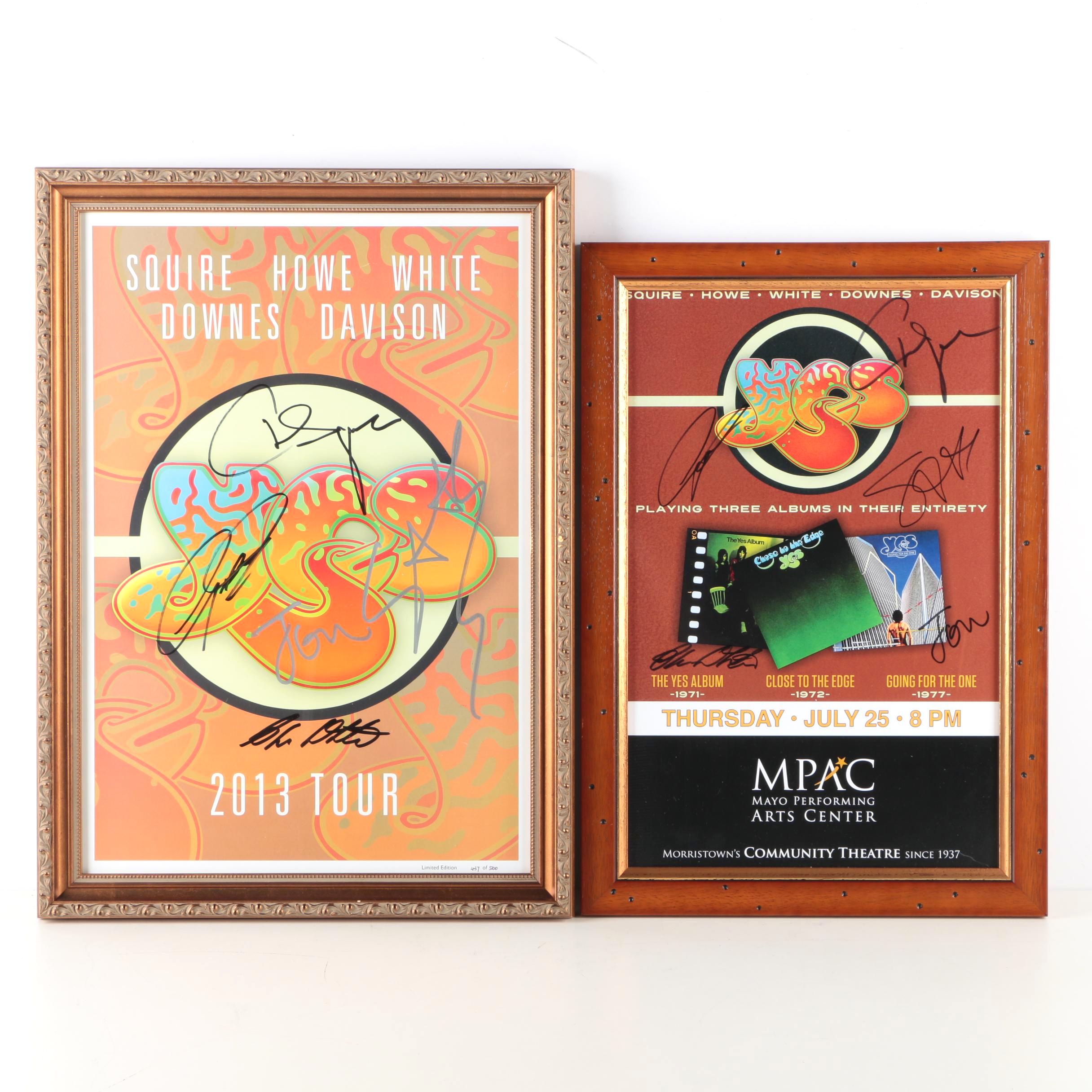 Pair of Signed Yes 2013 Tour Posters