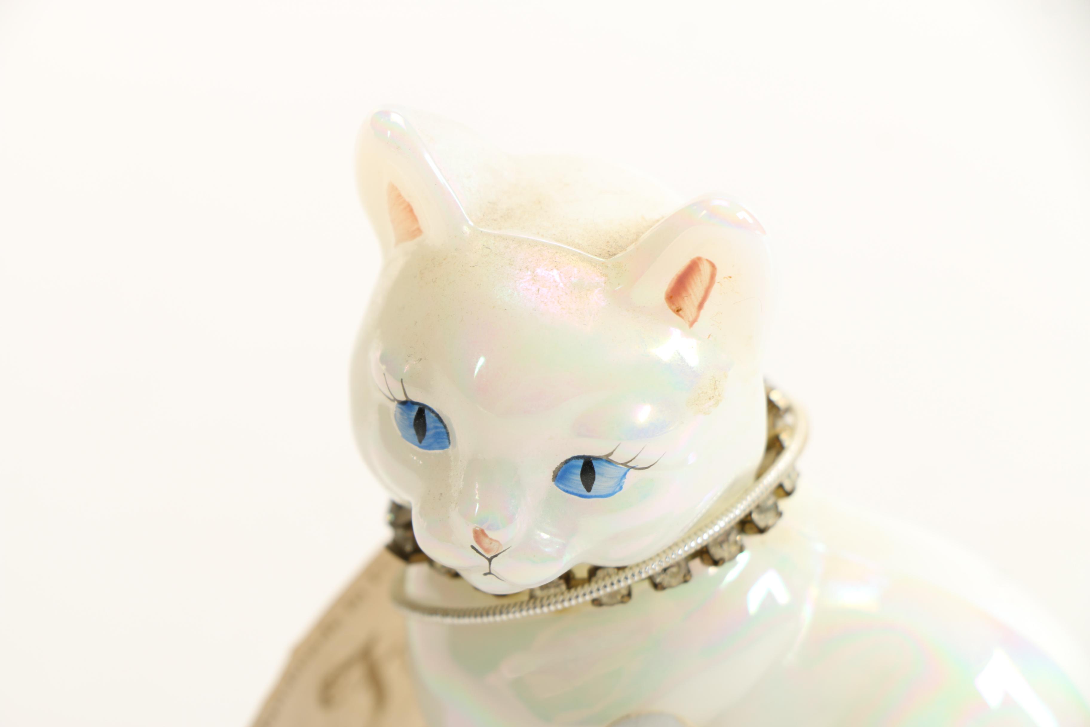Fenton Opalescent Glass April Birthstone Kitten
