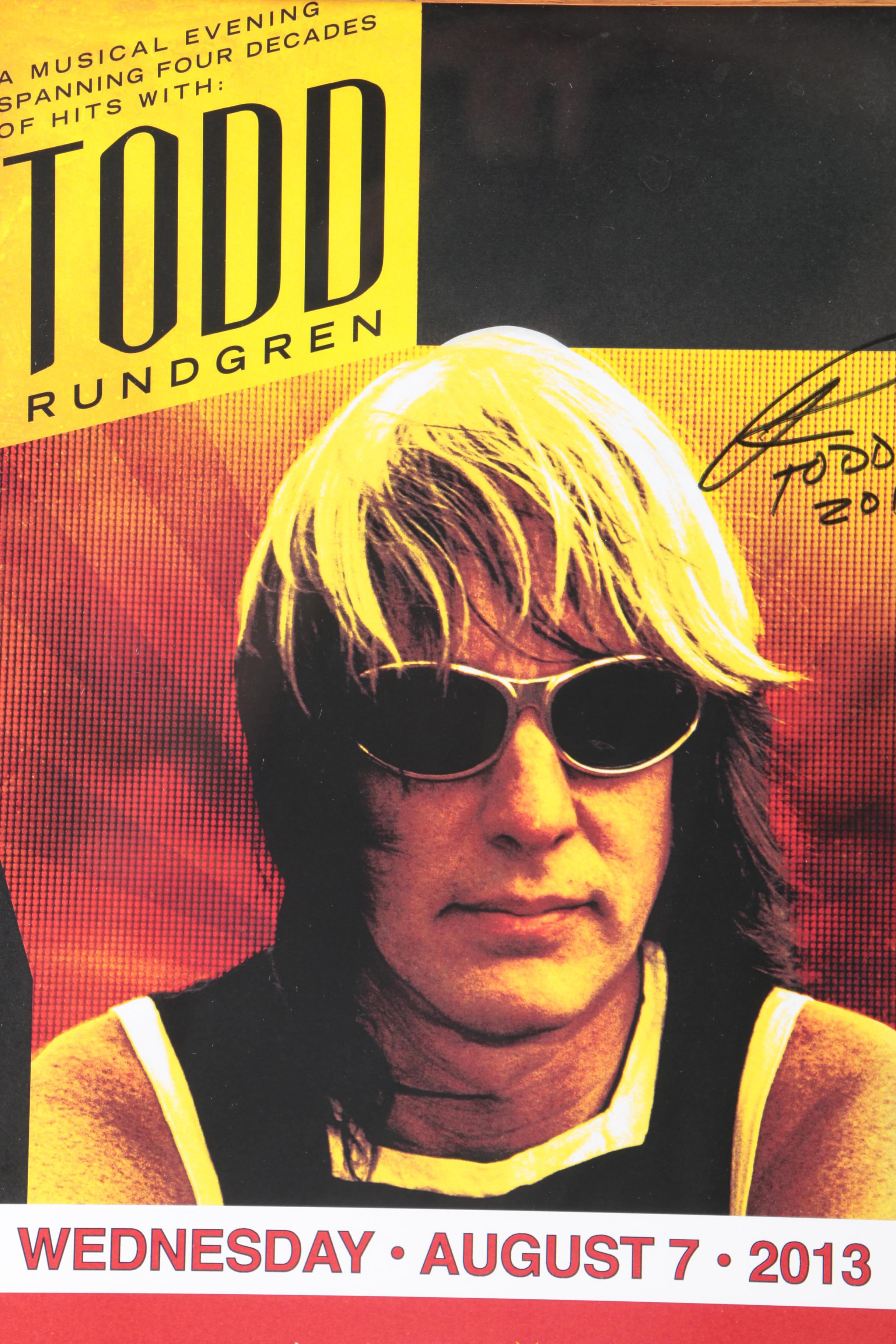 Signed Offset Lithograph Posters Featuring Todd Rundgren and Ian Anderson