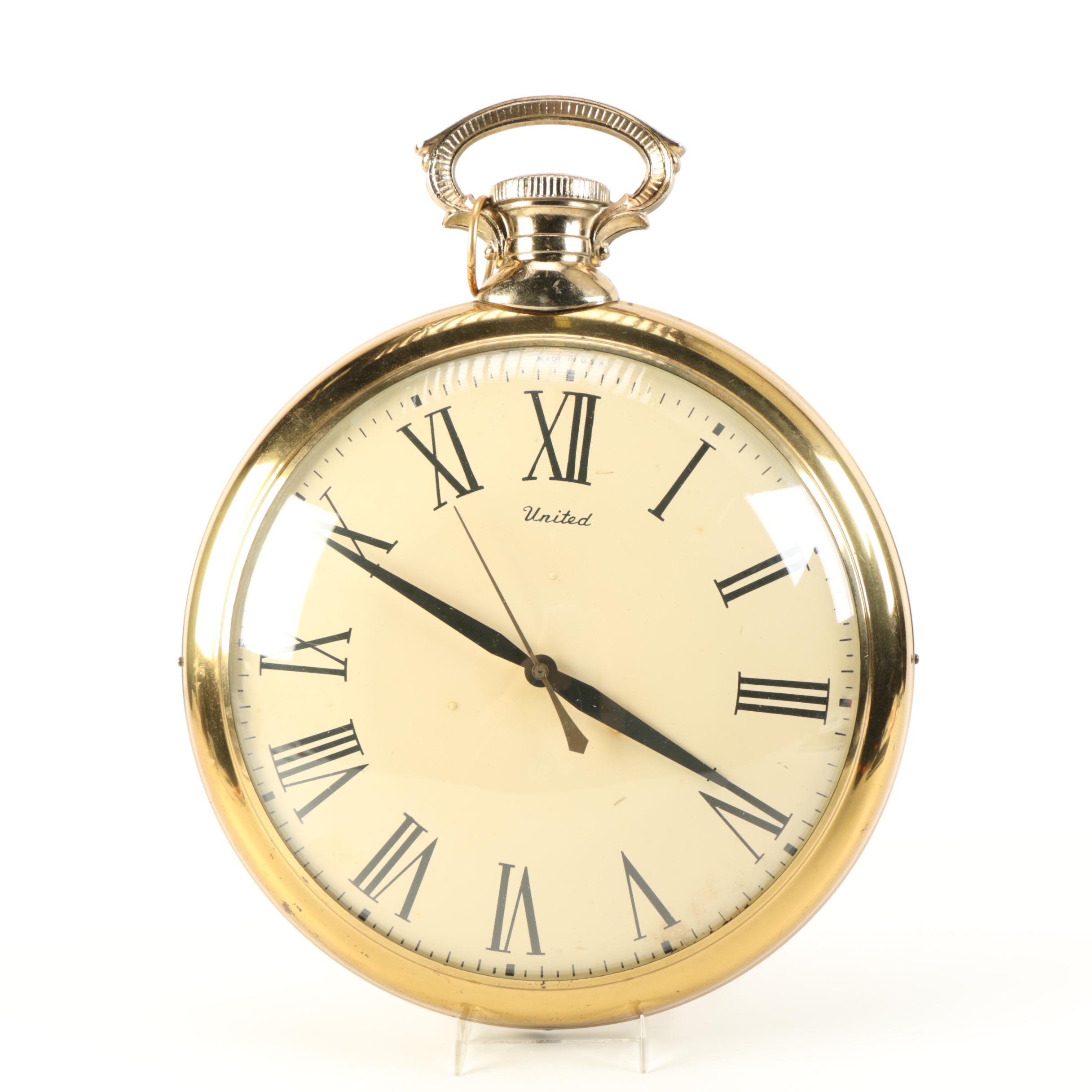 Wall Hanging Pocket Watch Clock