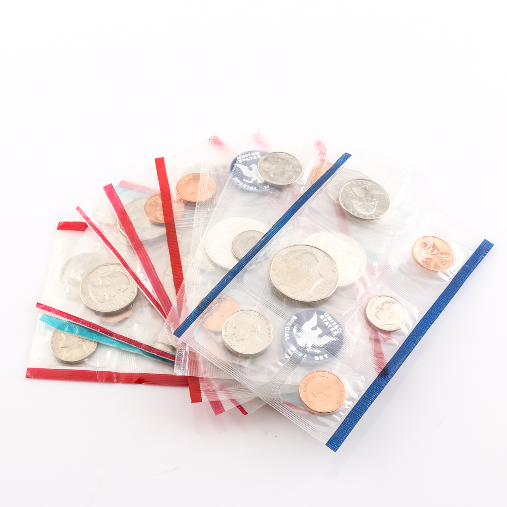 Nine U.S. Mint Uncirculated Sets