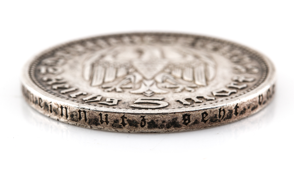 1935 German Five Mark Silver Coin
