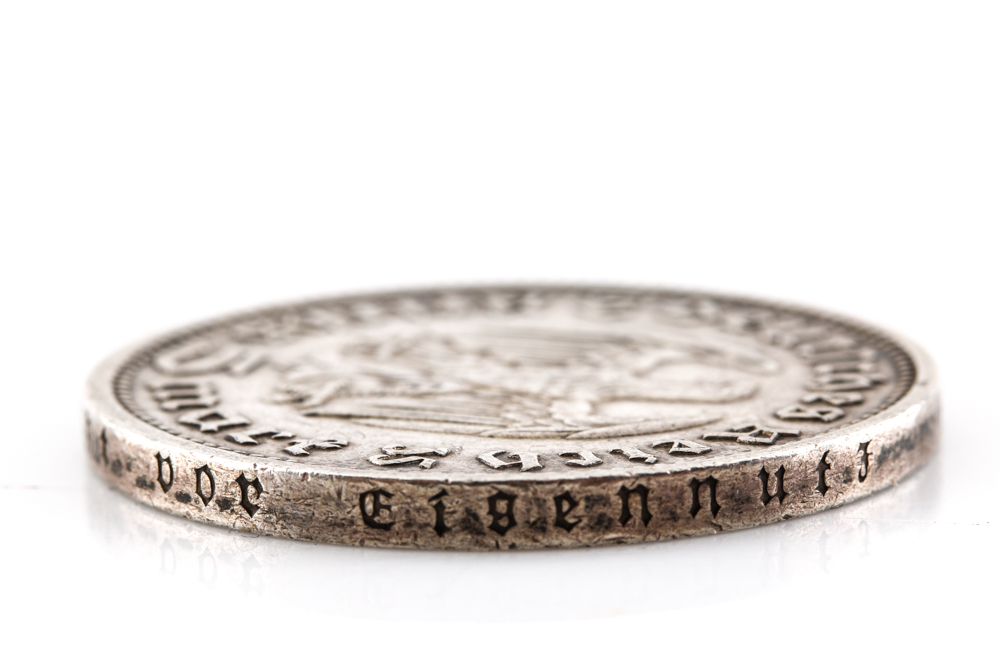 1935 German Five Mark Silver Coin