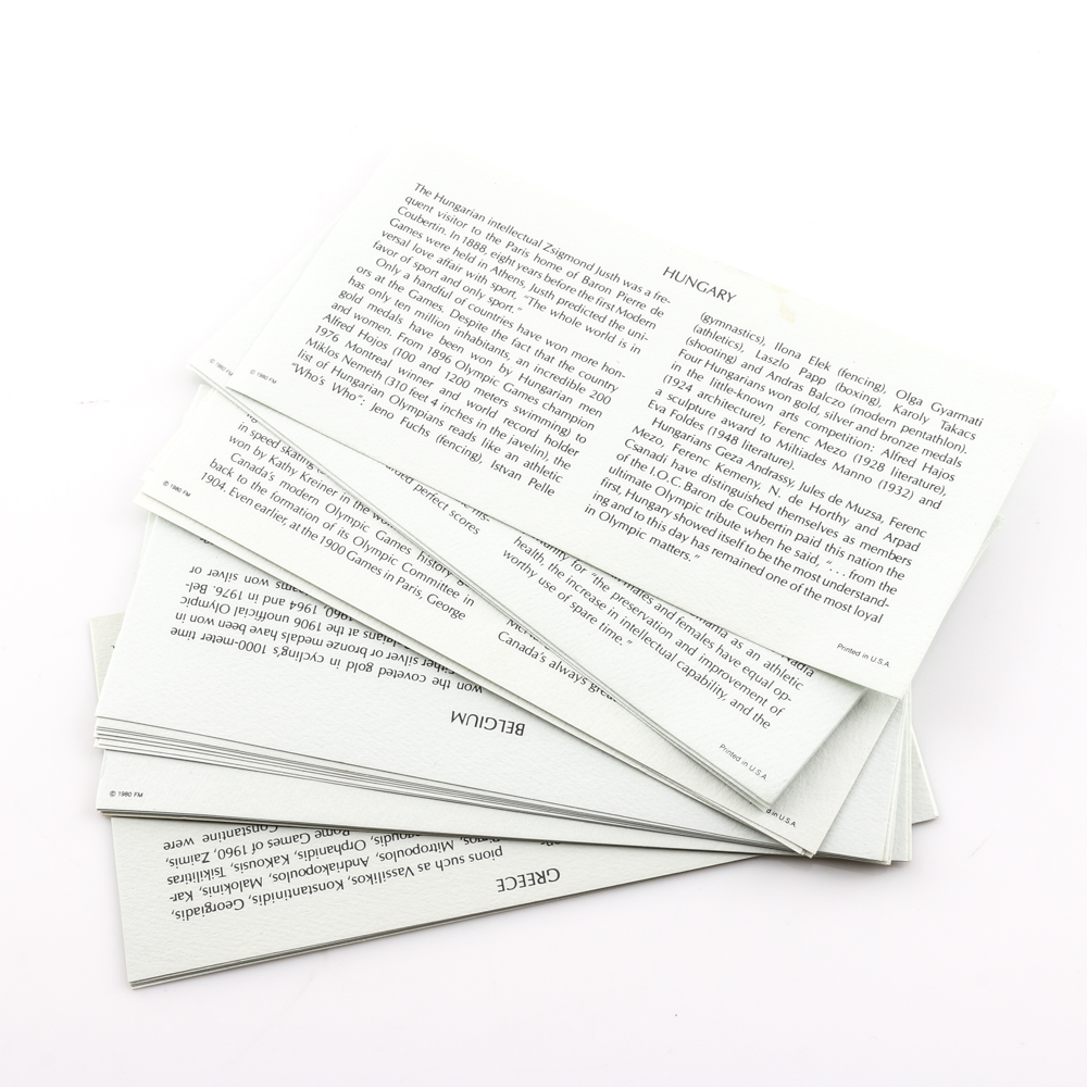 Twenty-Four International Olympic Committee Commemorative First Day Covers from 1980