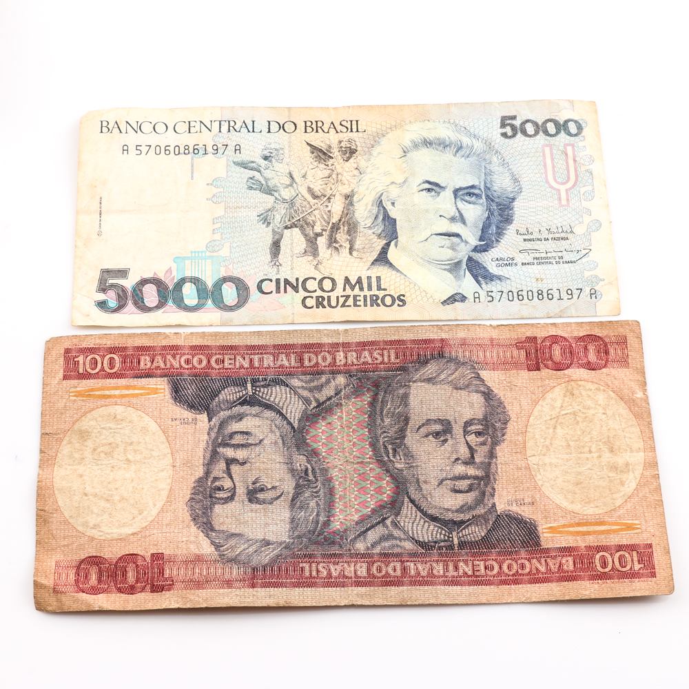 Assortment of Foreign Coins and Currency