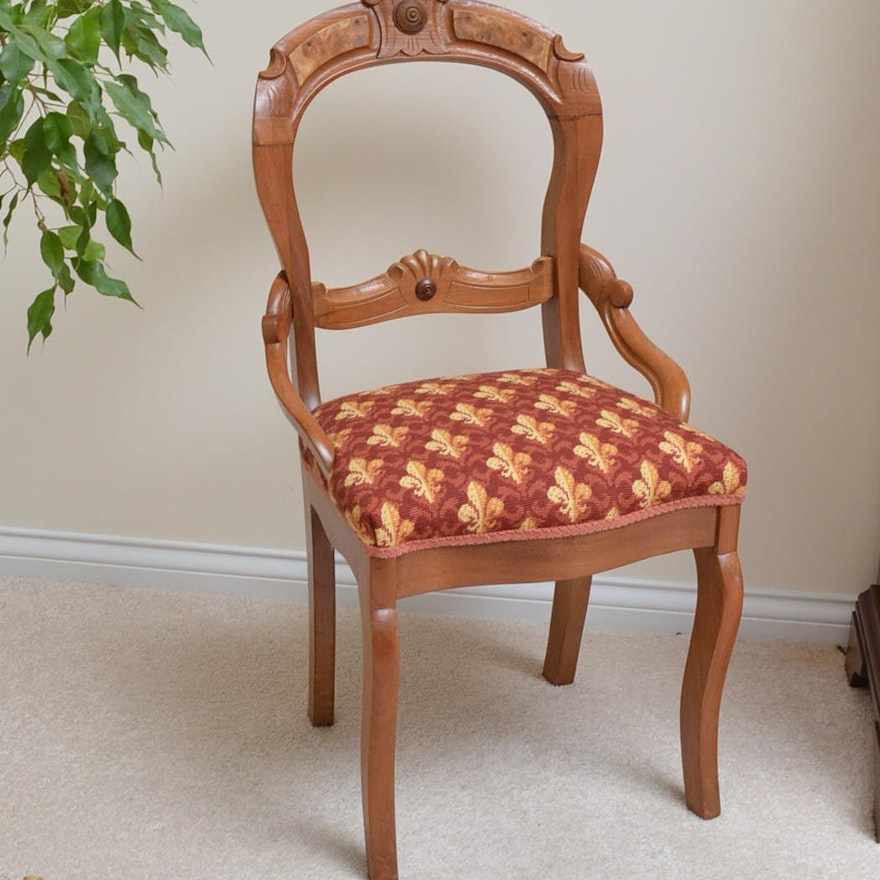 Antique Victorian Balloon Back Side Chair