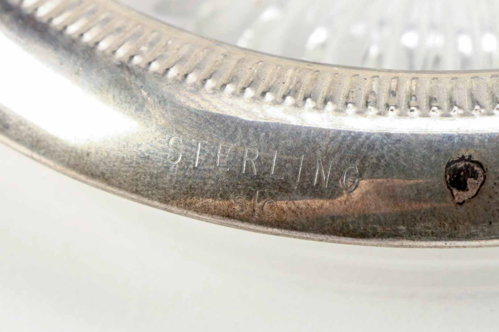 Set of Glass and Sterling Coasters