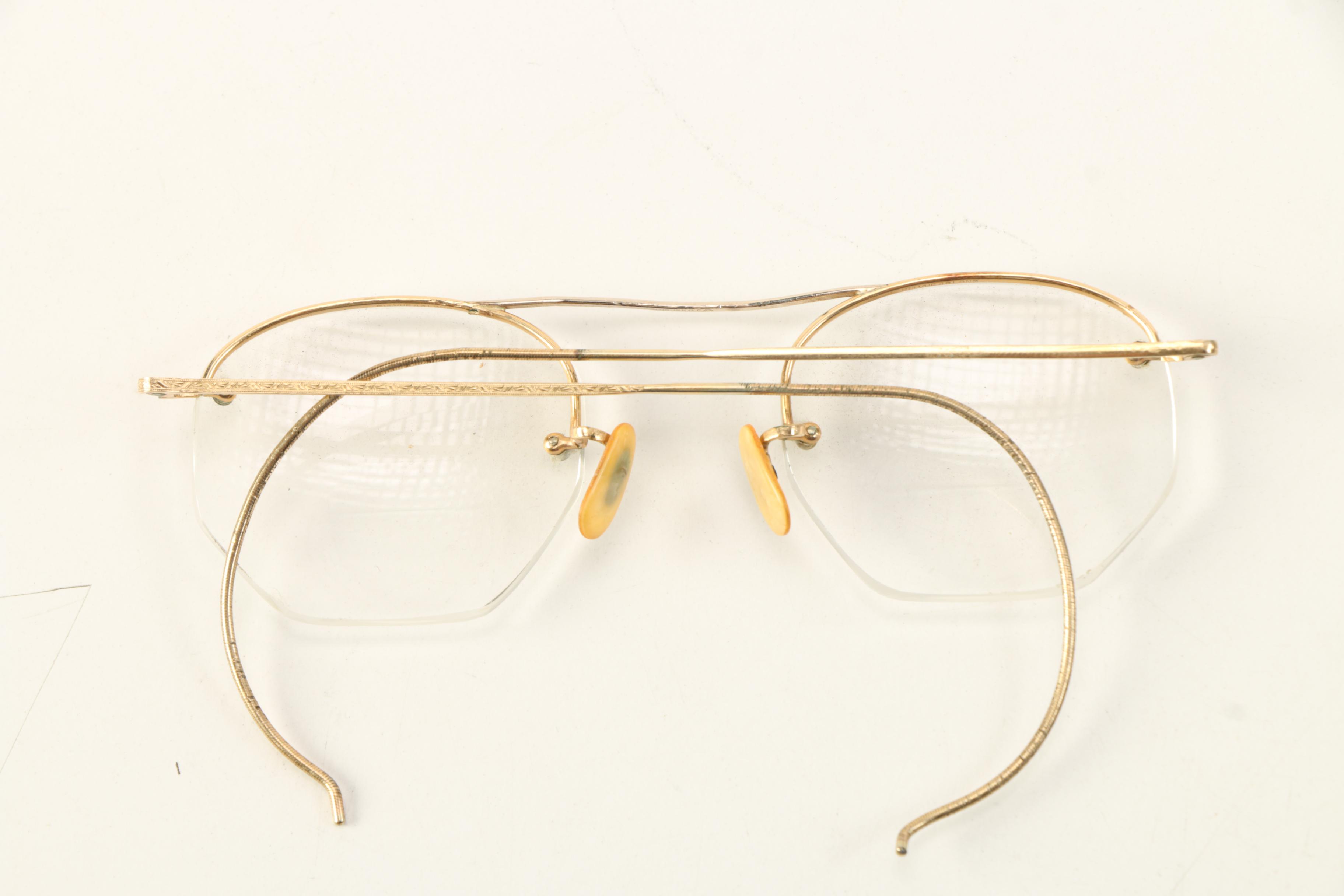 Vintage Gold Rimmed Eyeglasses