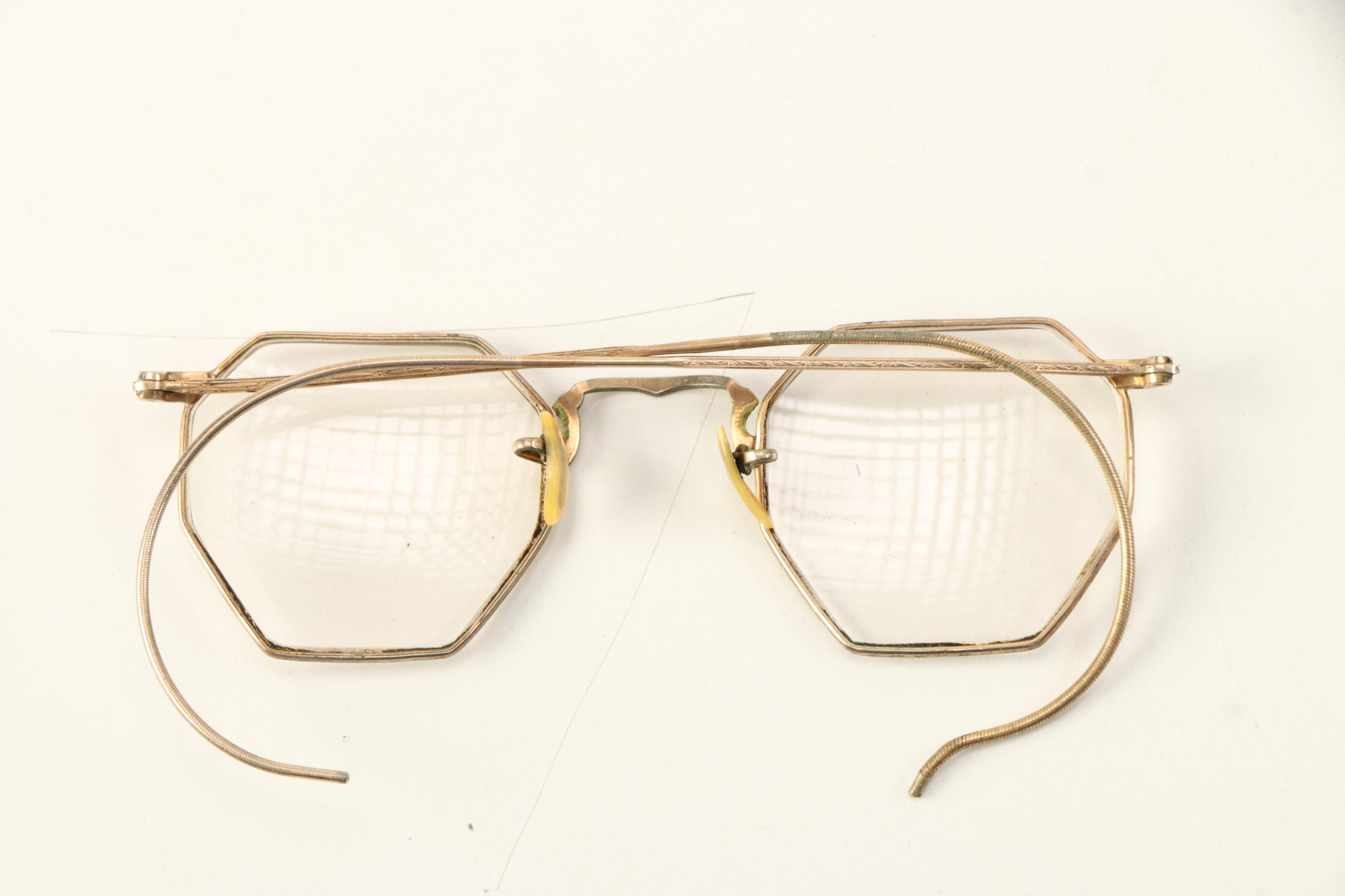 Vintage Gold Rimmed Eyeglasses