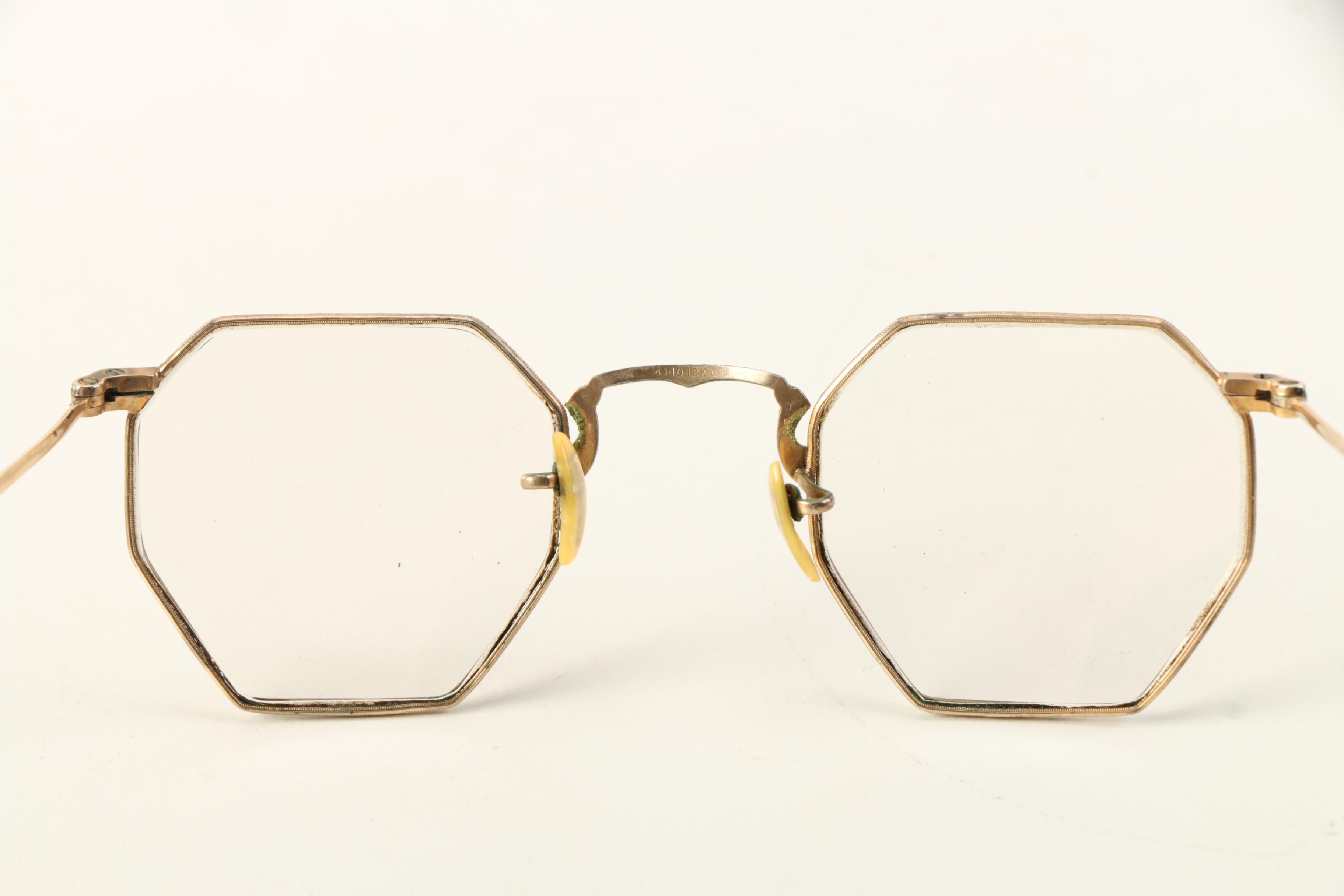 Vintage Gold Rimmed Eyeglasses