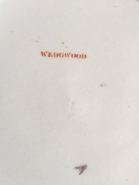 Wedgwood "Wild Strawberry" Tureen and Antique Porcelain Trio circa 1800-15