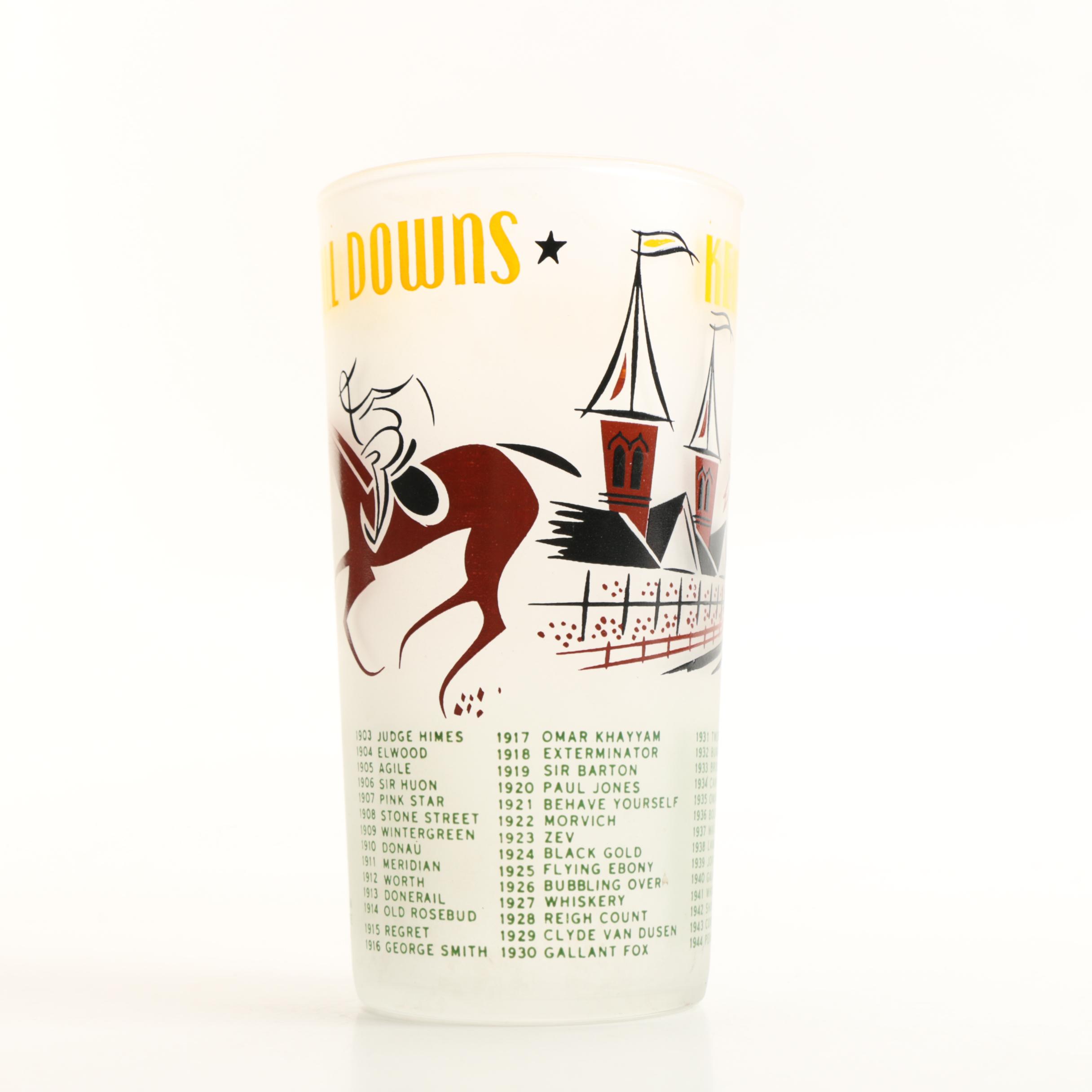 1956 Kentucky Derby Glass