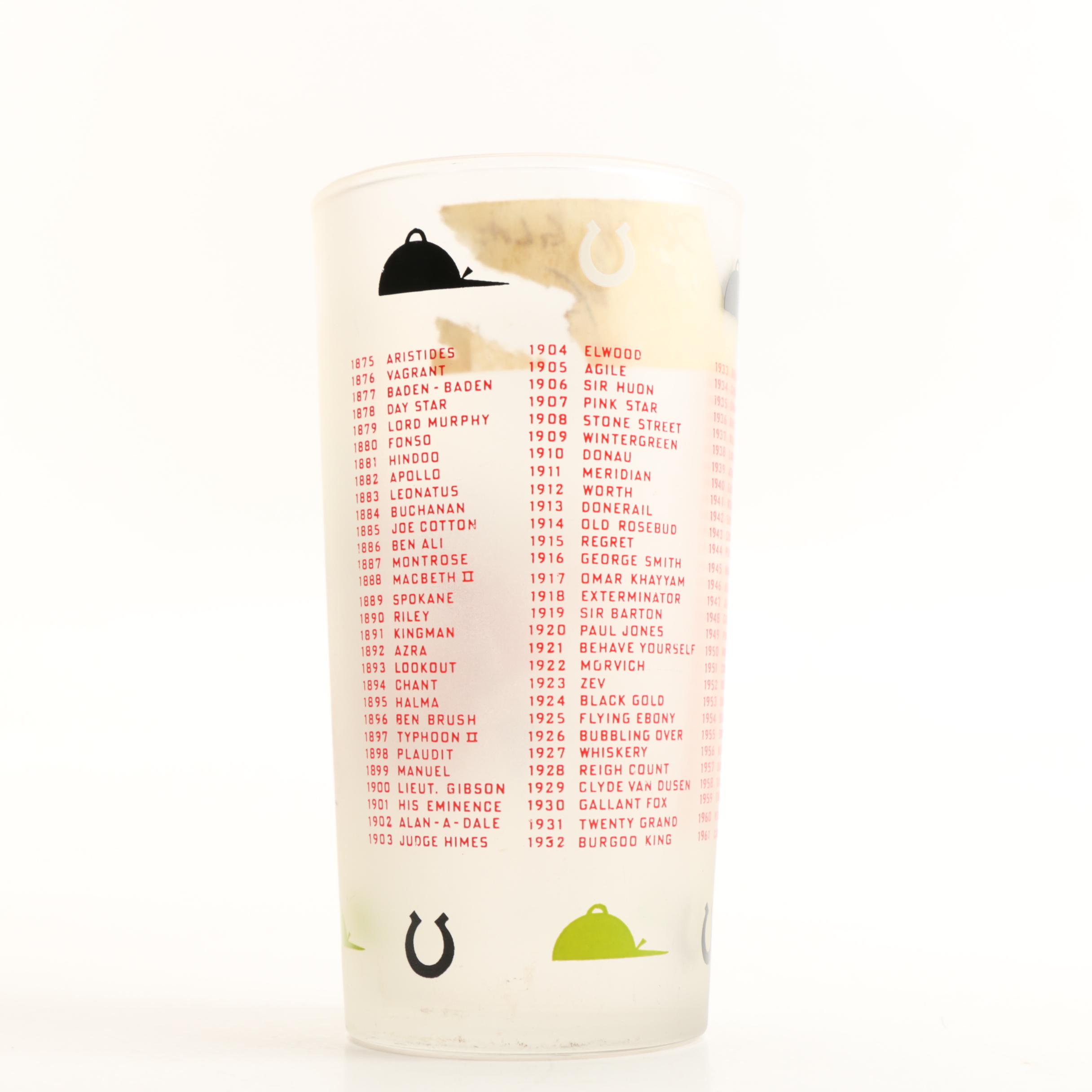 1962 Kentucky Derby Glass