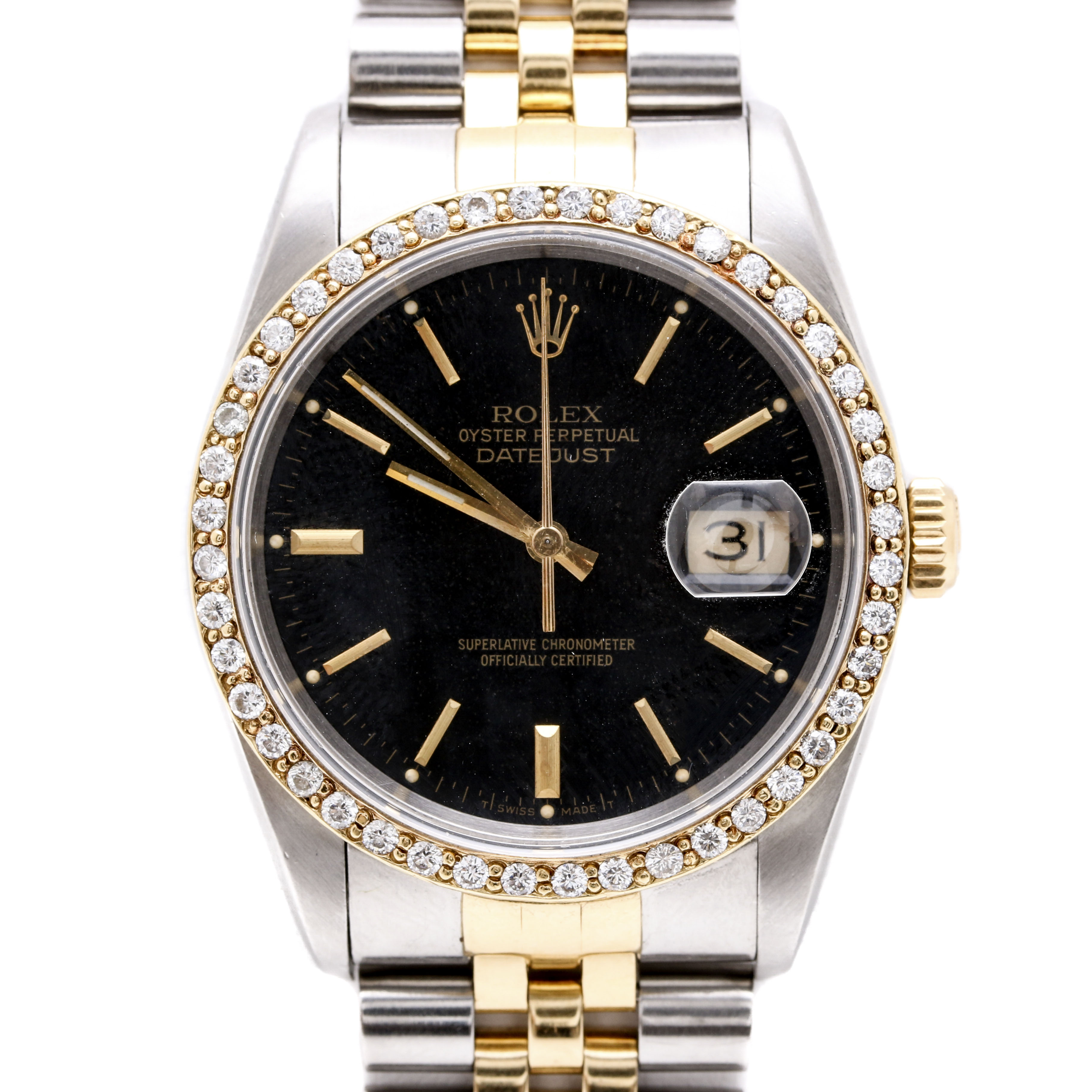 Rolex 18K Yellow Gold and Stainless Steel 1.00 CTW Diamond Watch