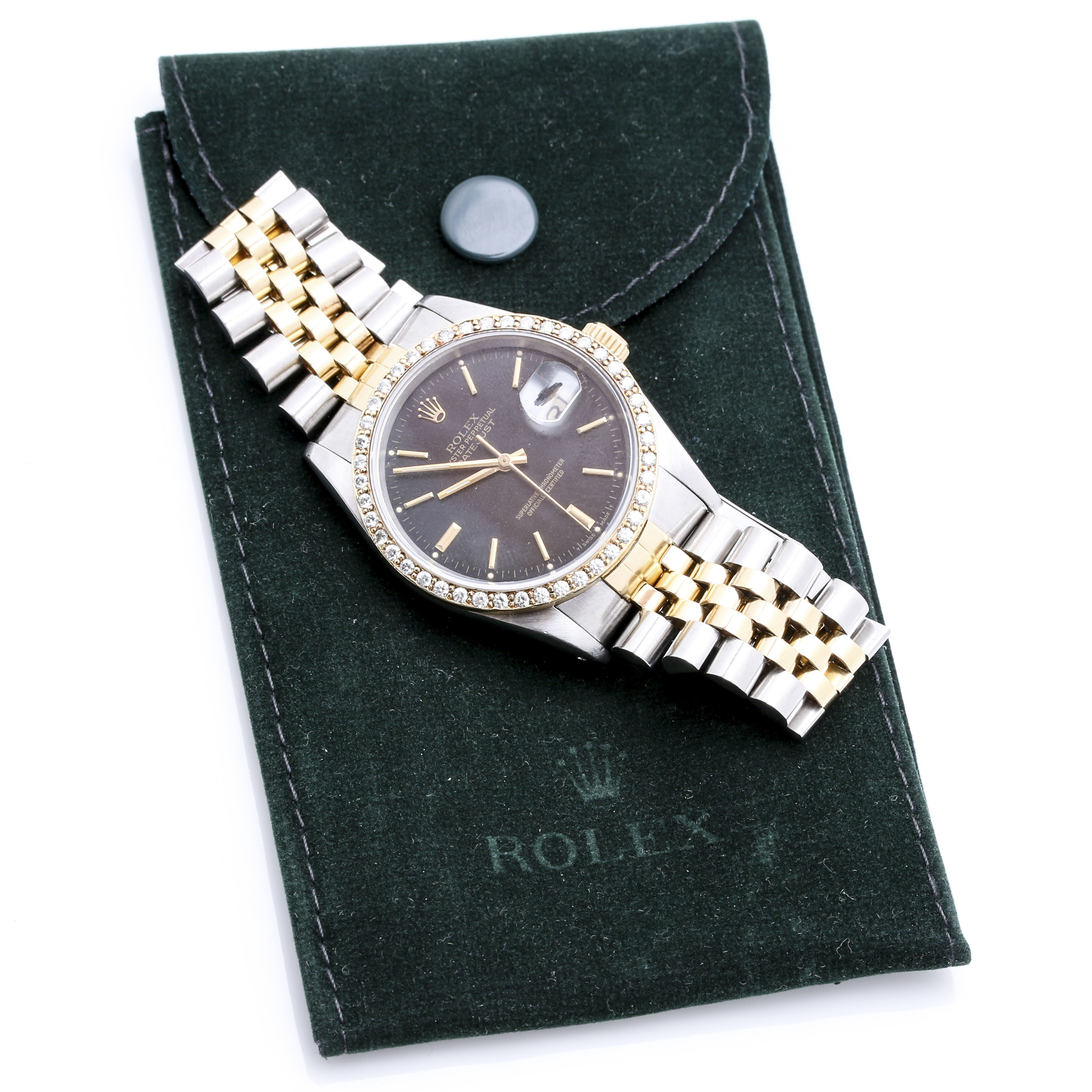 Rolex 18K Yellow Gold and Stainless Steel 1.00 CTW Diamond Watch