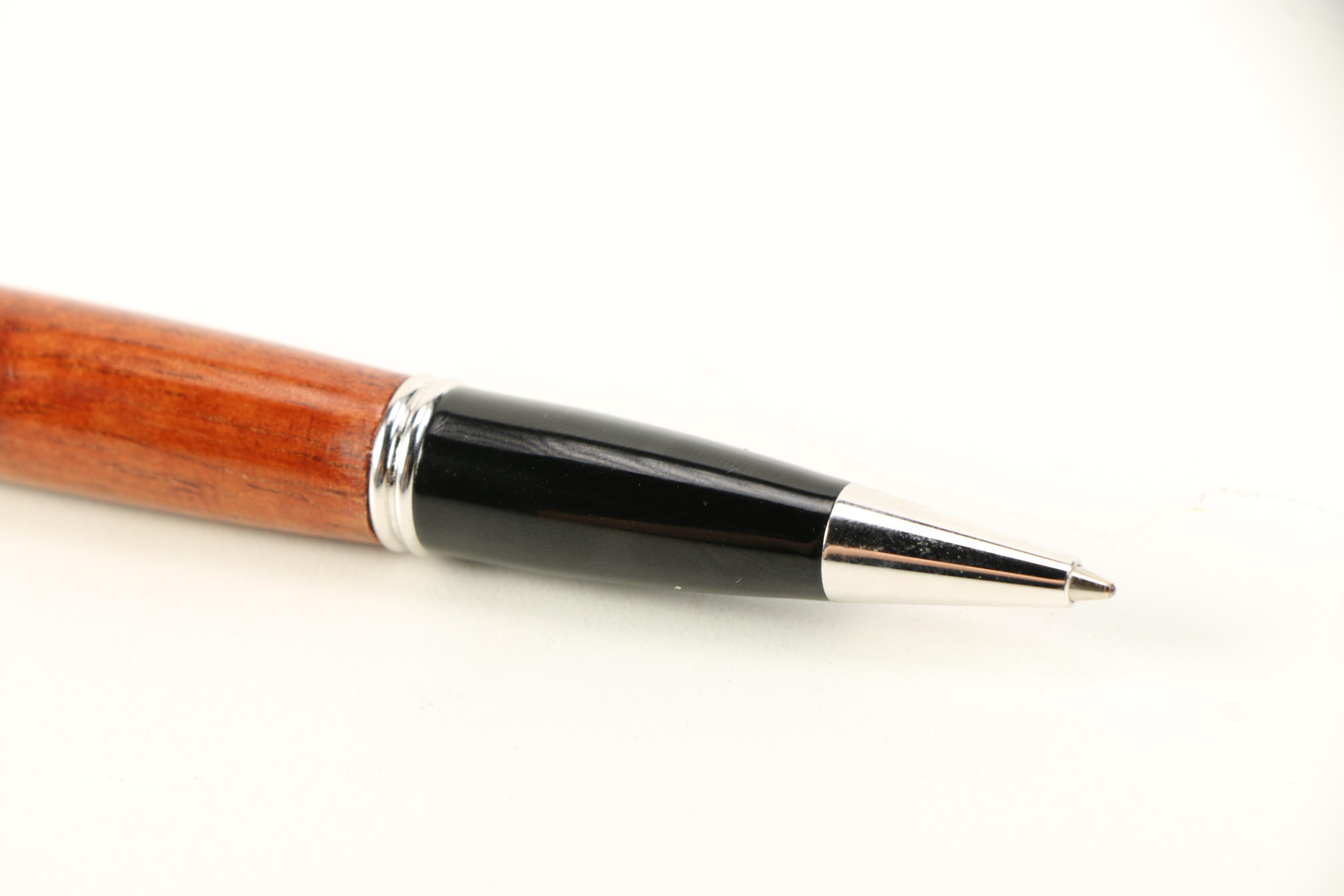 Wood Accented Pens and Gold Tone Mechanical Pencils