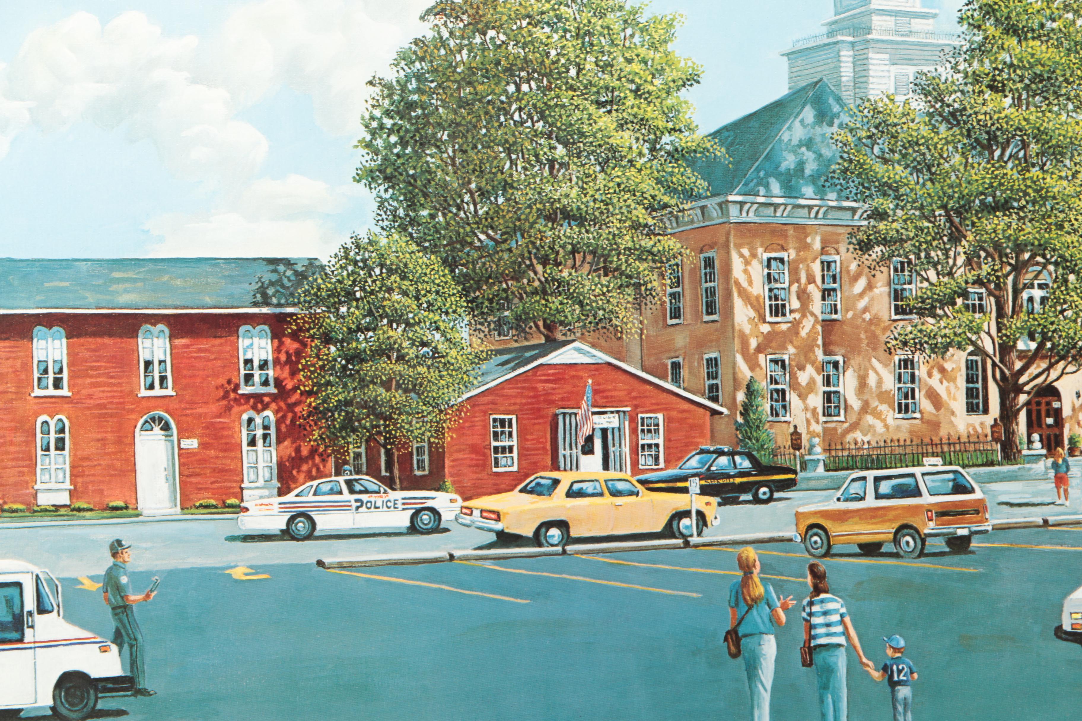 Signed Limited Edition Offset Lithograph After Glenn Robertson's "Logan County Courthouse"