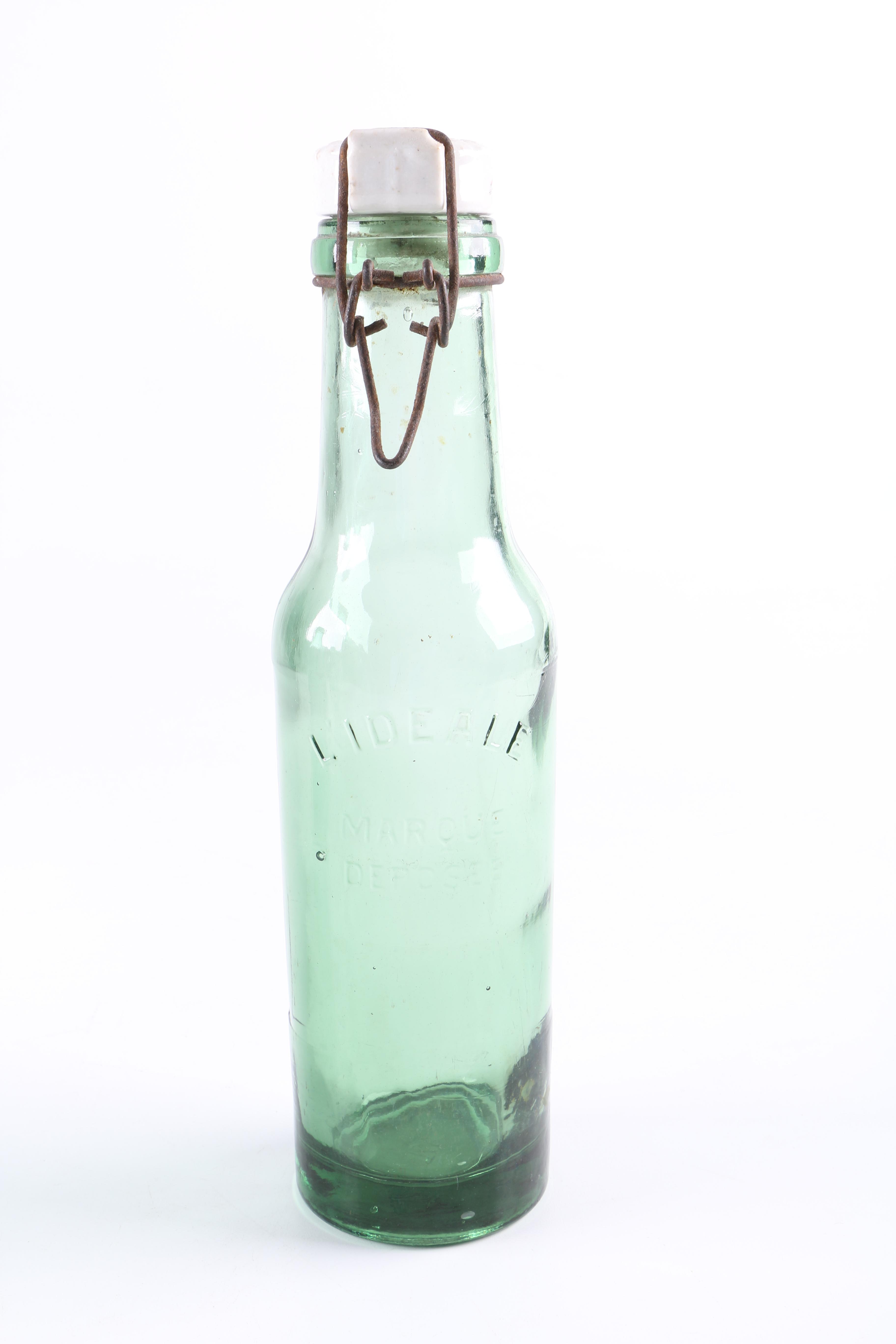 L'idéale French Green Glass Bottles